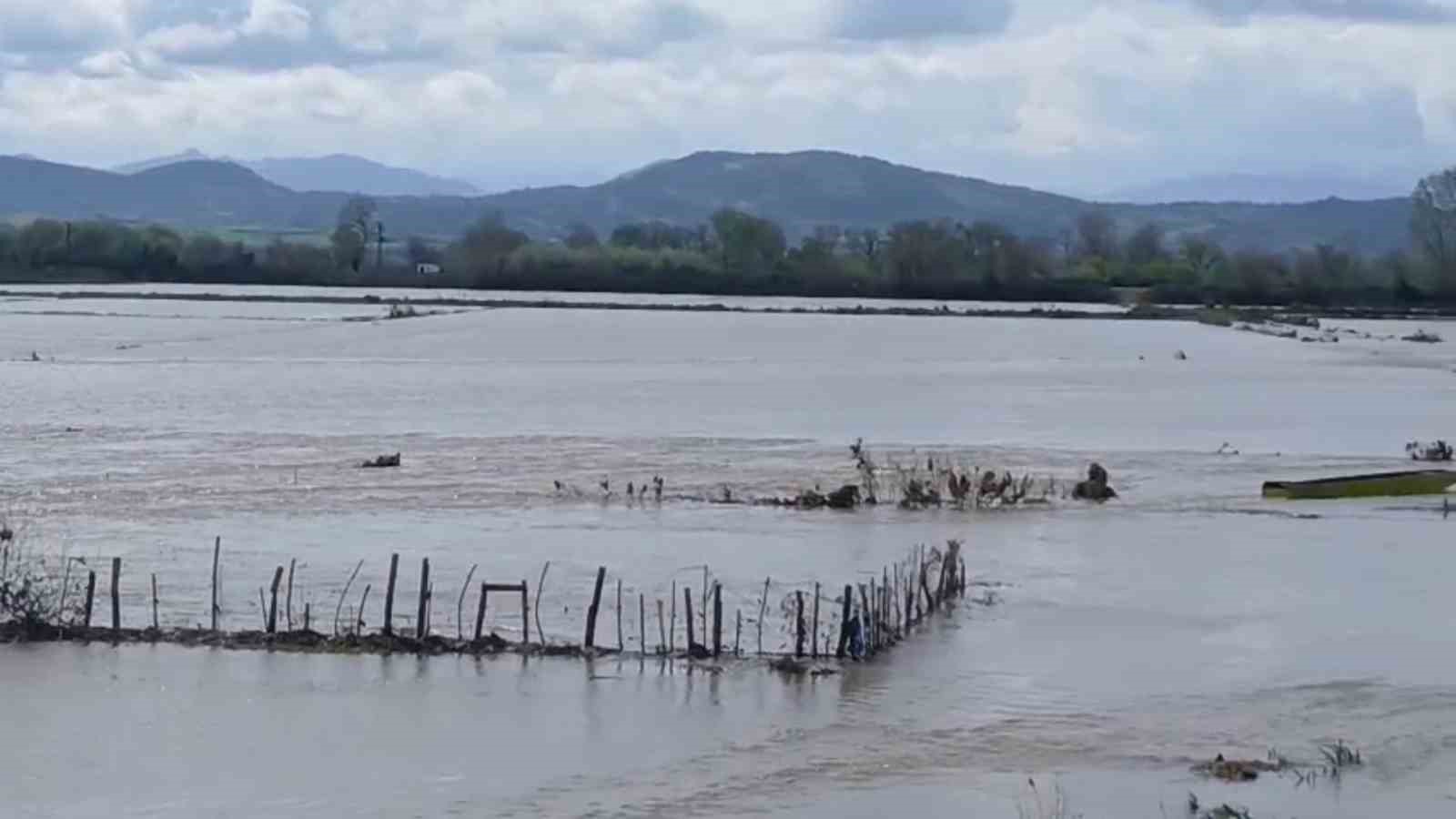 Meriç Nehri taştı, sular yollara ulaştı
