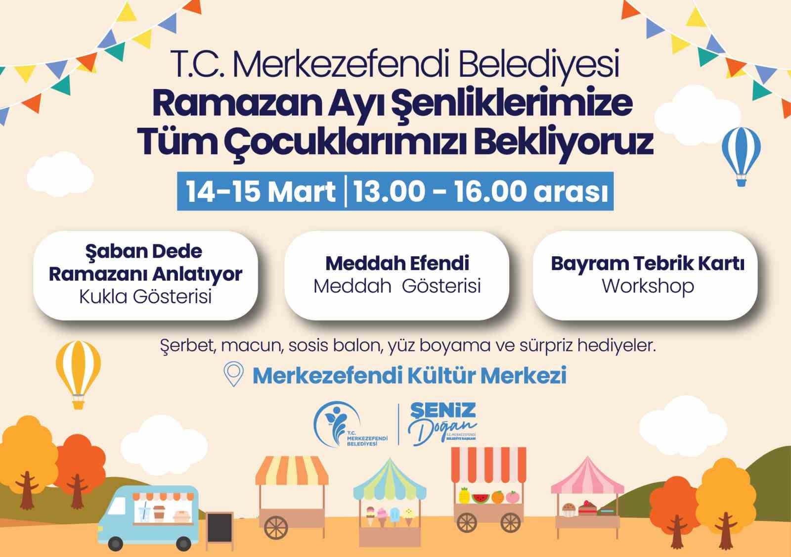 Merkezefendi’de çocuklar Ramazan şenliği ile eğlenecek
