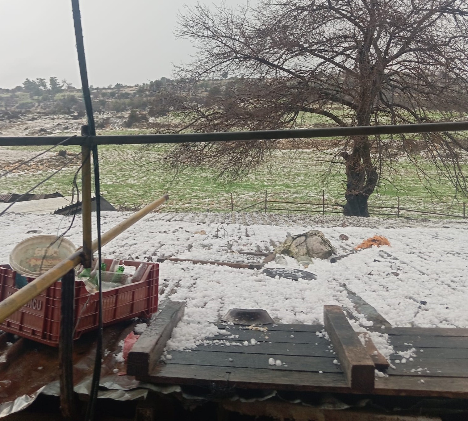 Mersin’de dolu: Ekili alanlar zarar gördü
