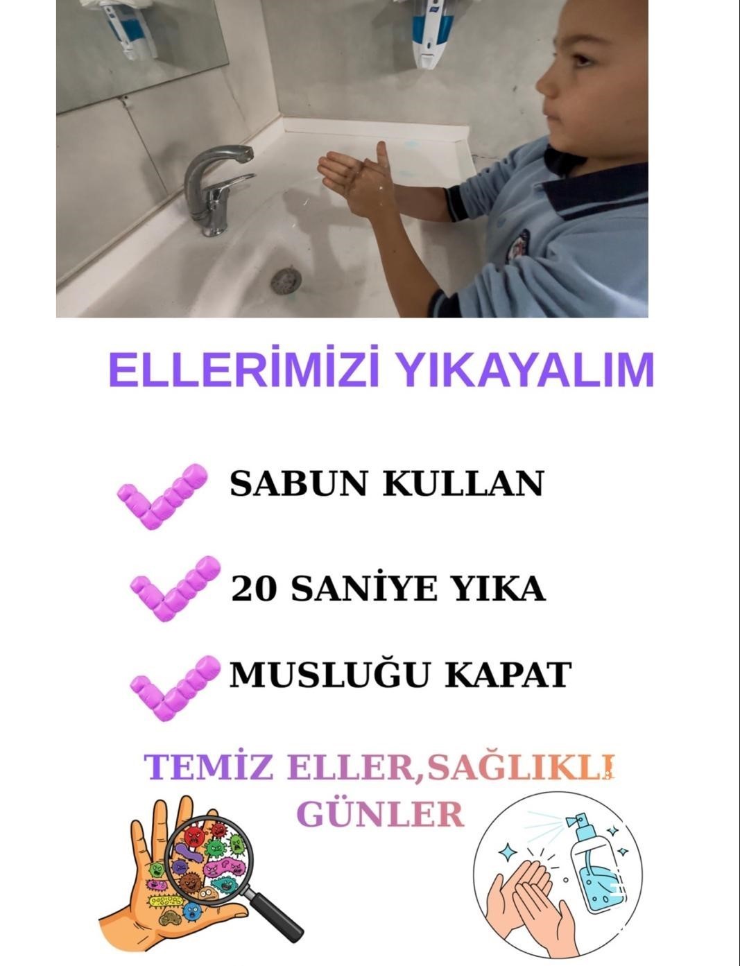 Minik ellere temizlik bilinci aşılandı
