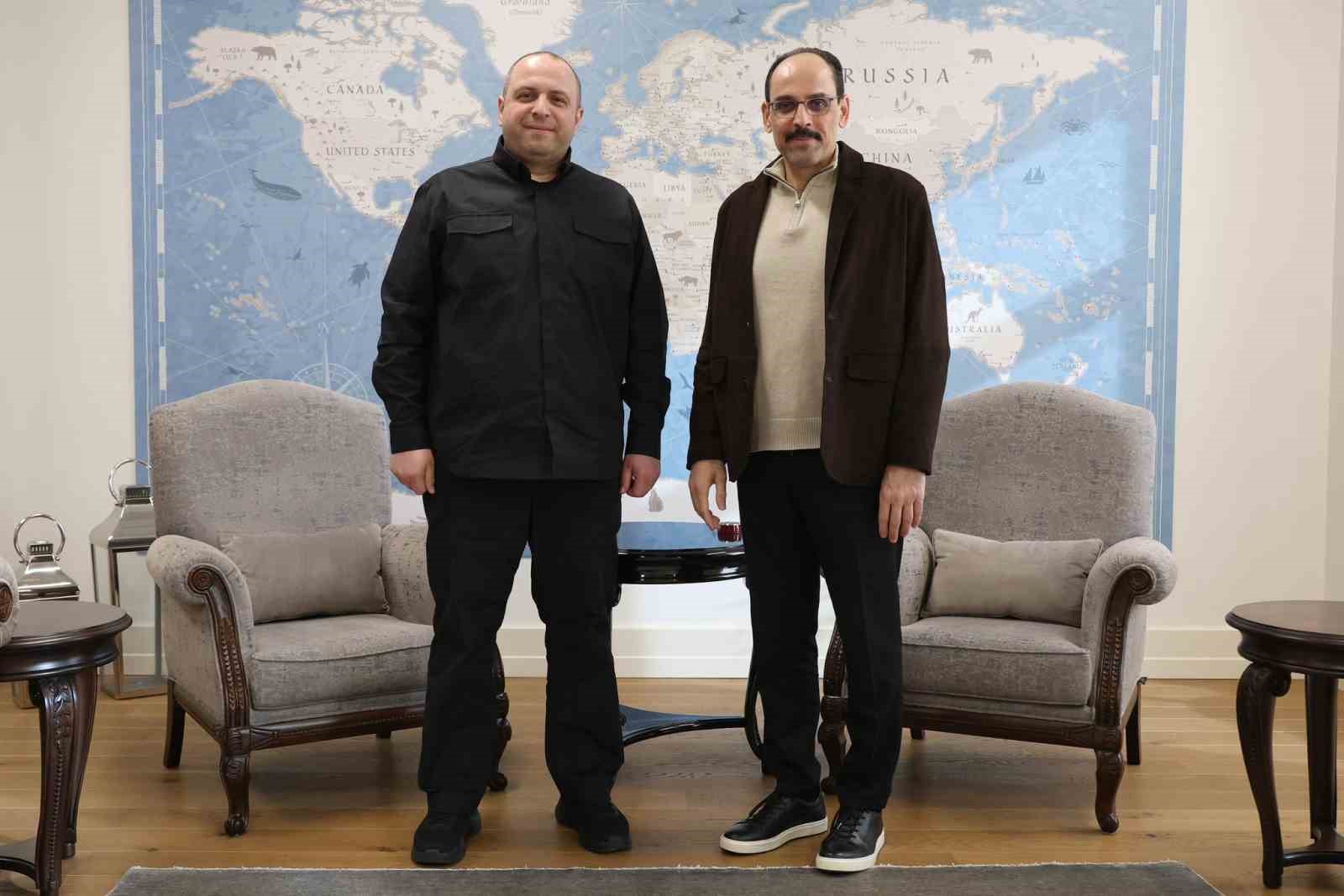 MİT Başkanı Kalın, Ukrayna Ulusal Güvenlik ve Savunma Konseyi Sekreteri Umerov ile bir araya geldi
