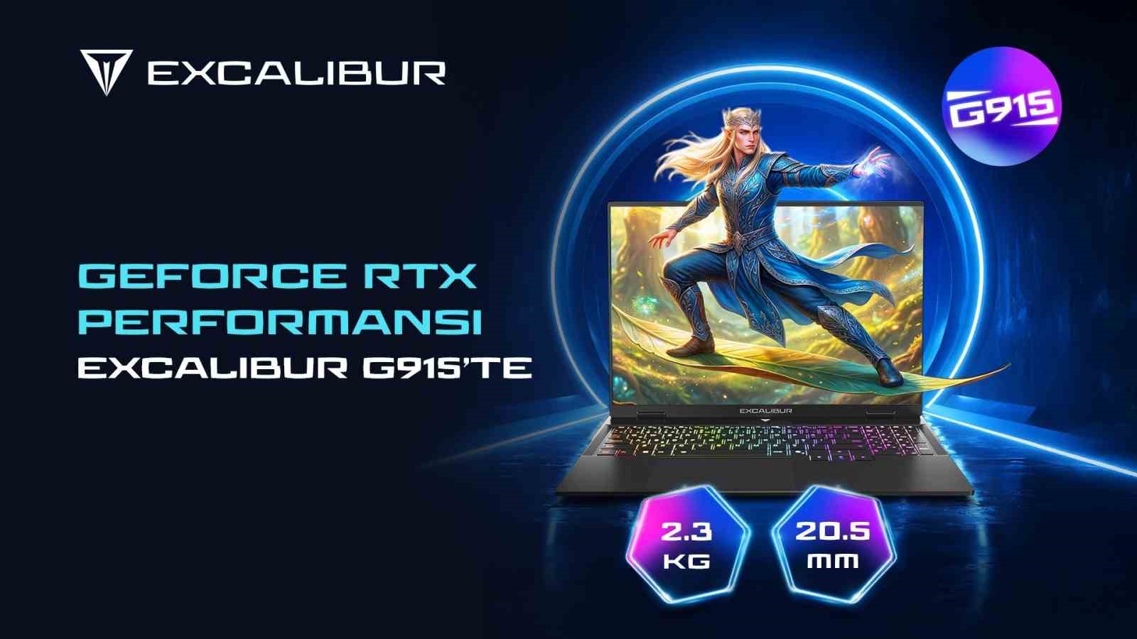 Mobilite ihtiyacı için GeForce RTX Slim Performansı, Excalibur G915’te
