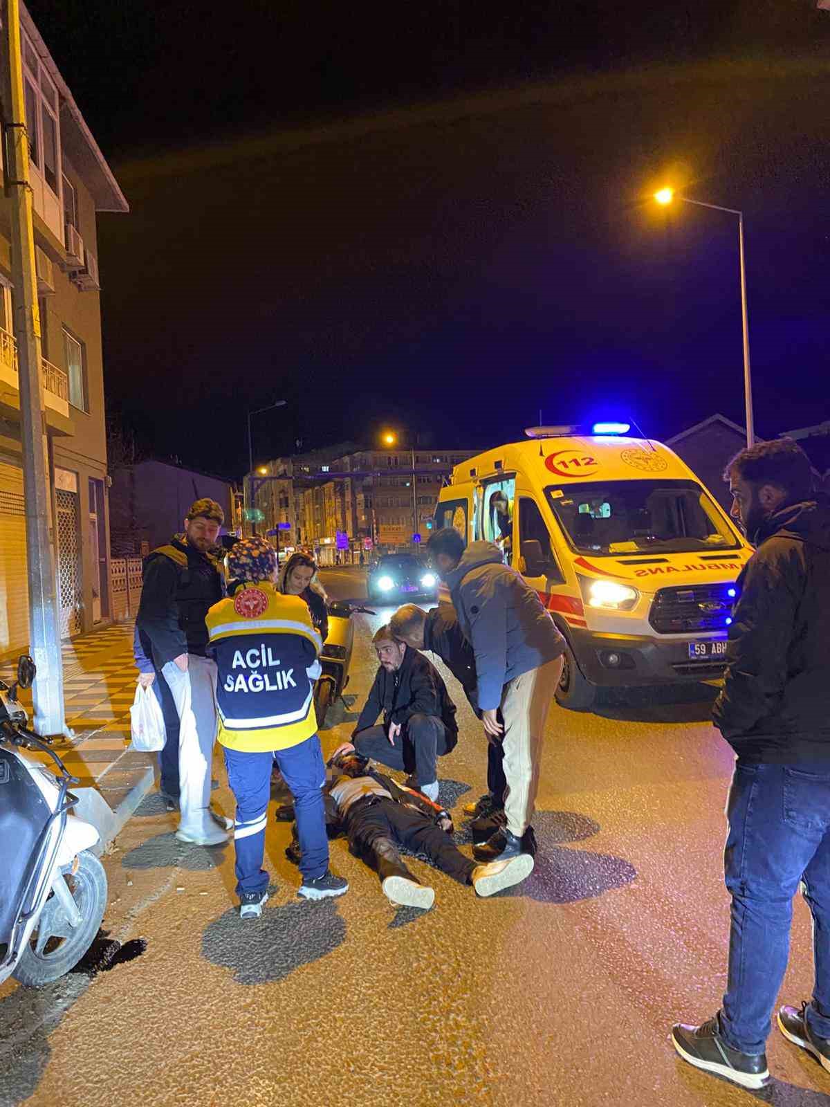 Motosiklet ile otomobil çarpıştı: 1 yaralı
