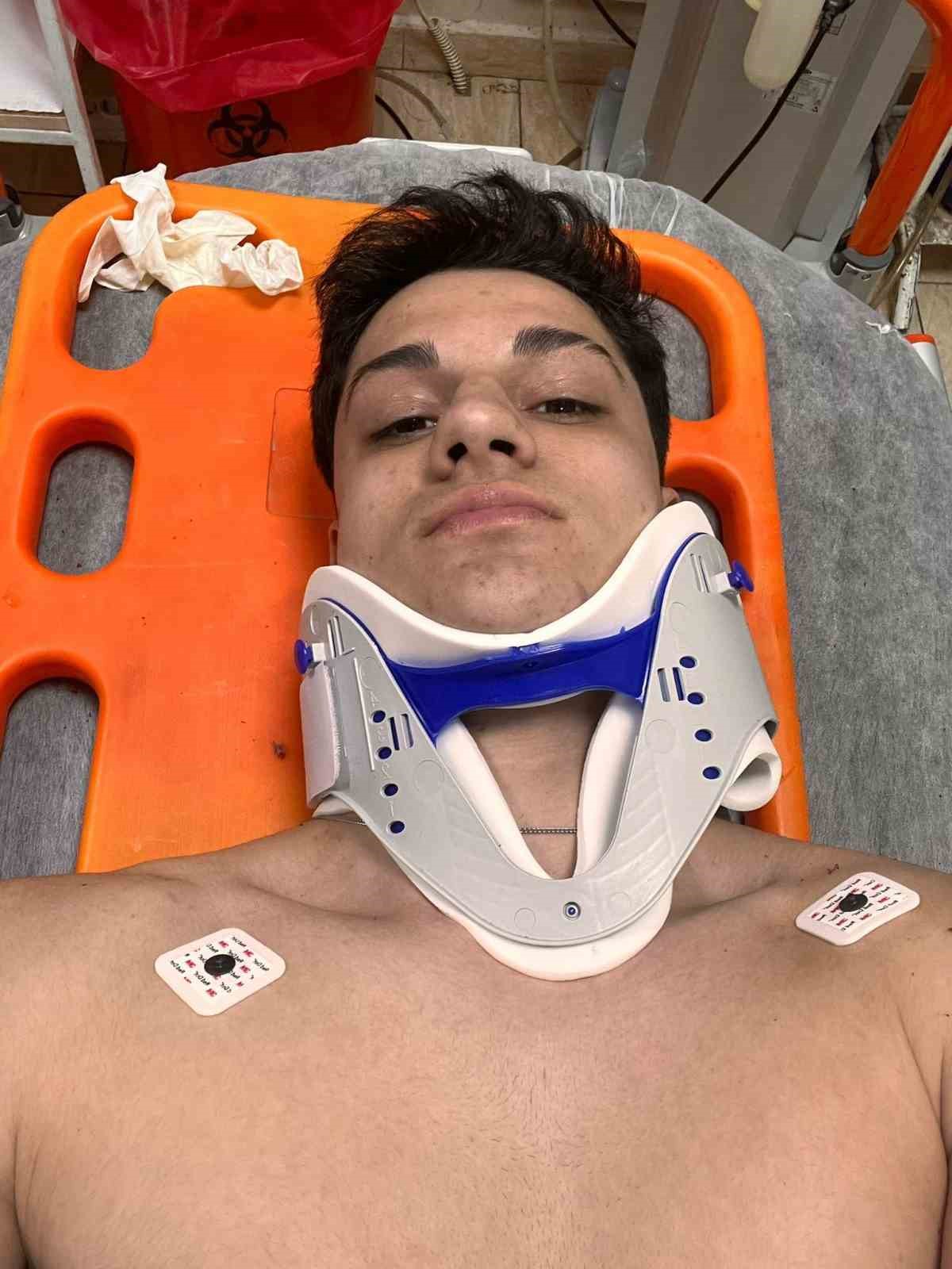 Motosiklet sürücüsü ölümden döndü
