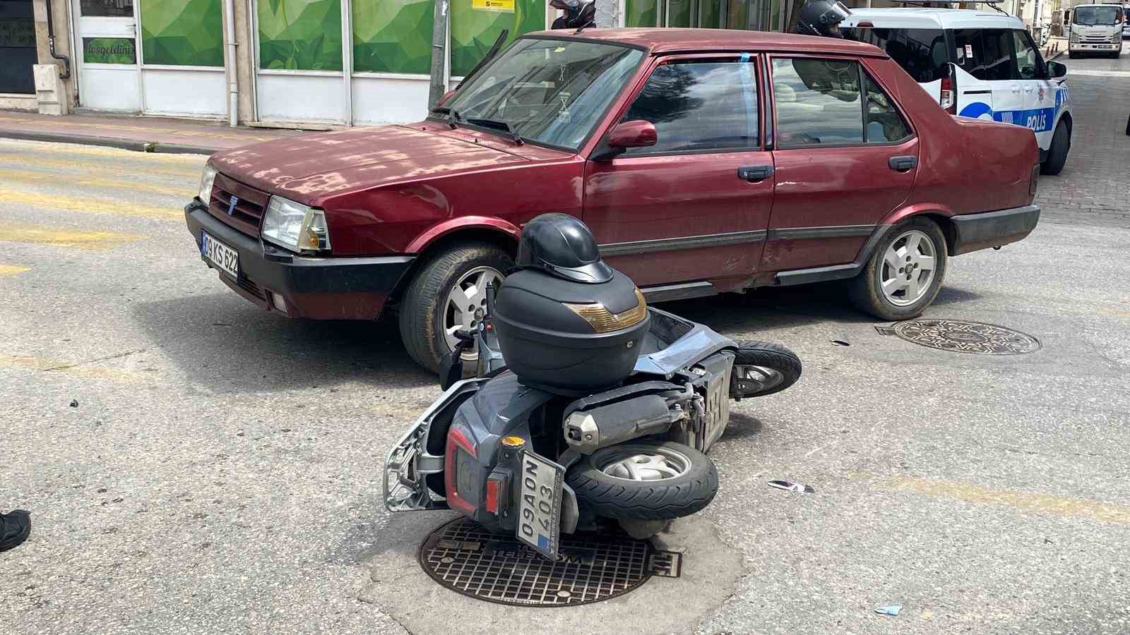 Motosiklet ve otomobil çarpıştı: 1 yaralı
