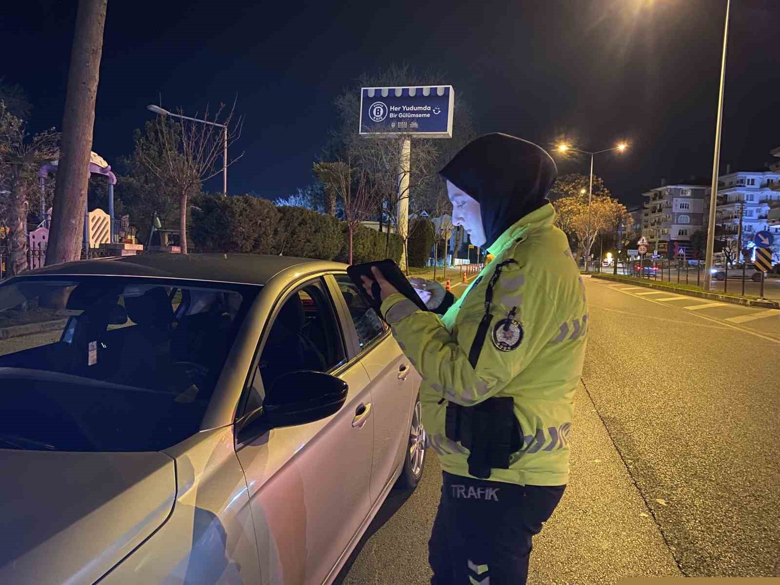 Mudanya’da trafikte huzur için gece denetimi
