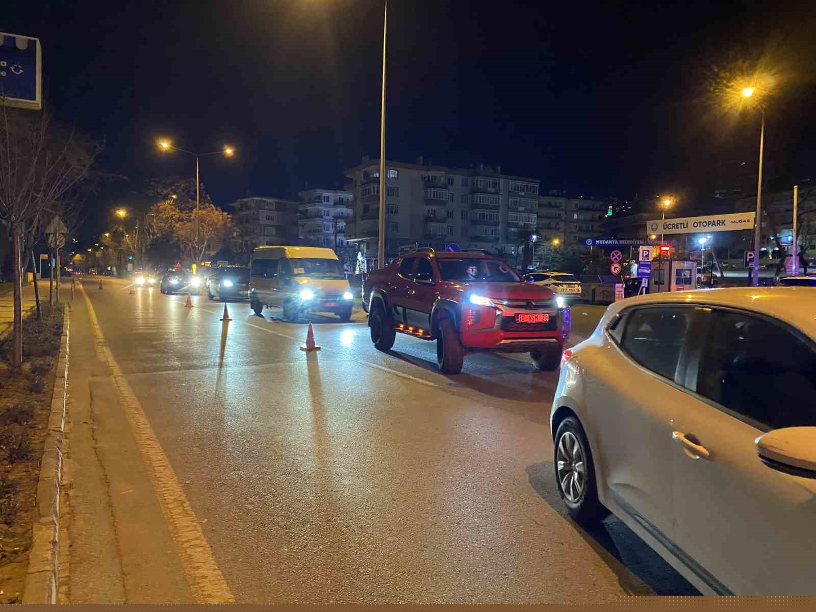 Mudanya’da trafikte huzur için gece denetimi
