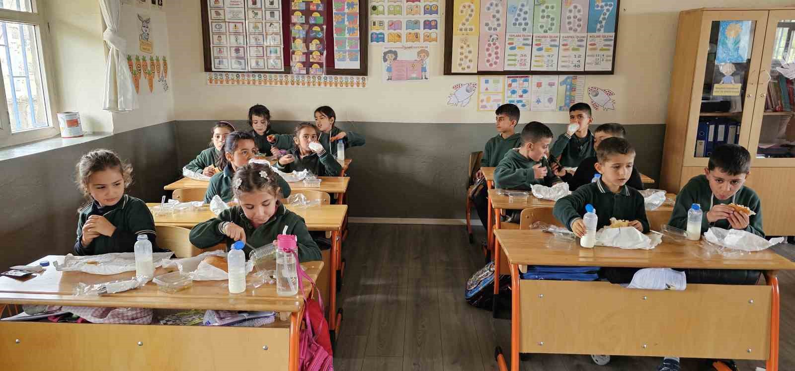 Müdür Bozyel’den köy okulu öğrencilerine döner ve ayran sürprizi
Müdür Bozyel’den köy okulu öğrencilerine döner ve ayran sürprizi