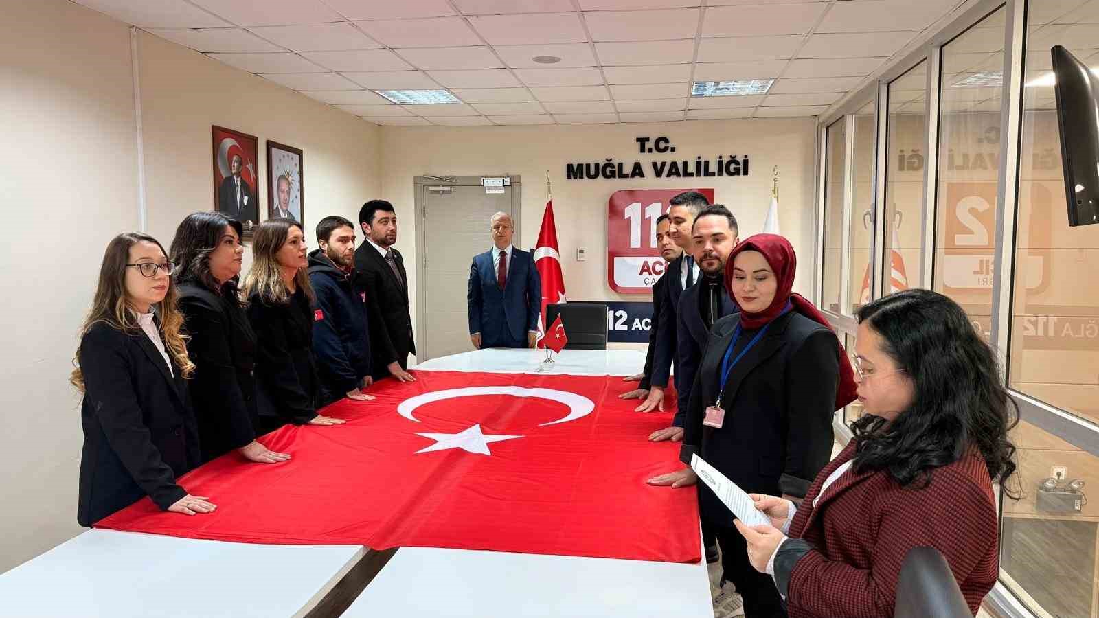 Muğla 112 Acil Çağrı Merkezi’nde yemin heyecanı

