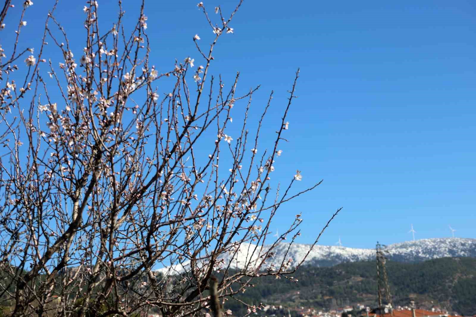 Muğla’da kış ve bahar aynı karede
