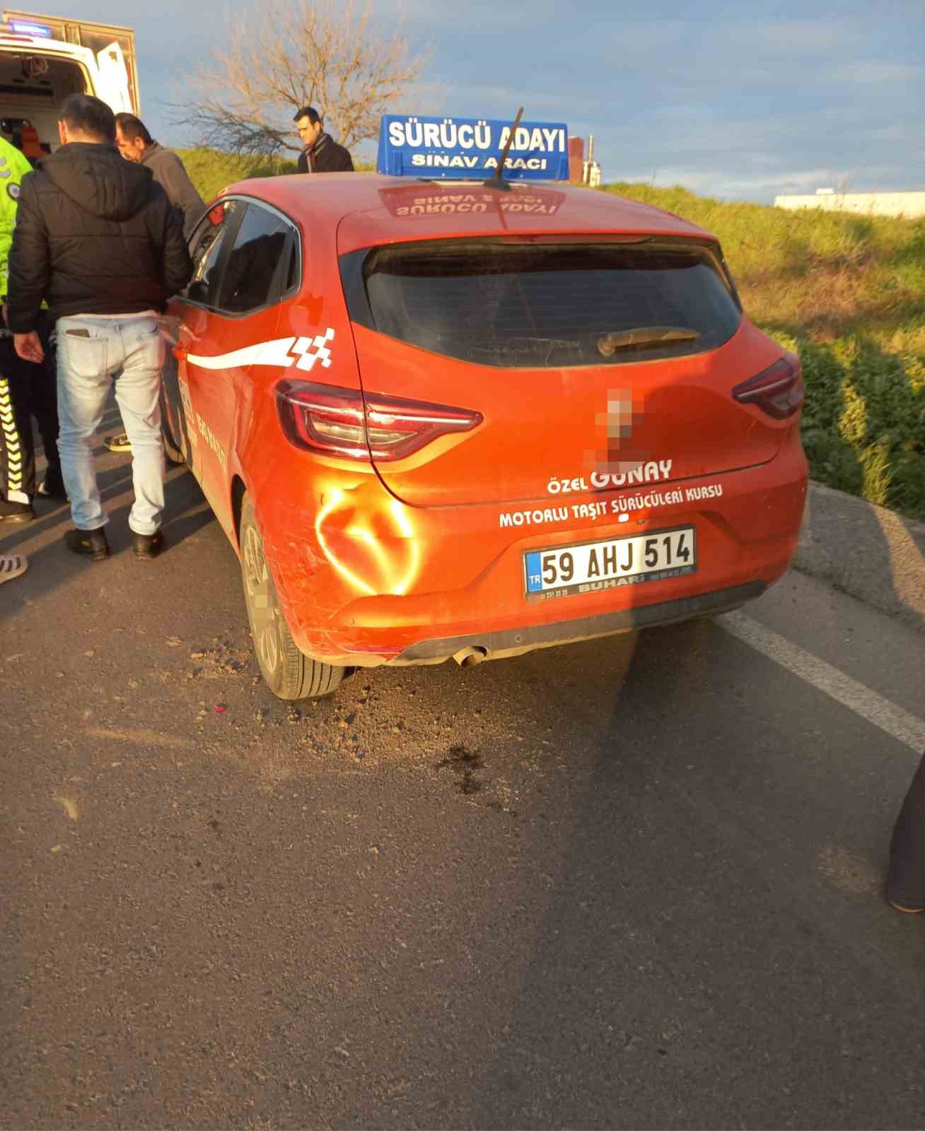 Muratlı’da trafik kazası: 1 yaralı
