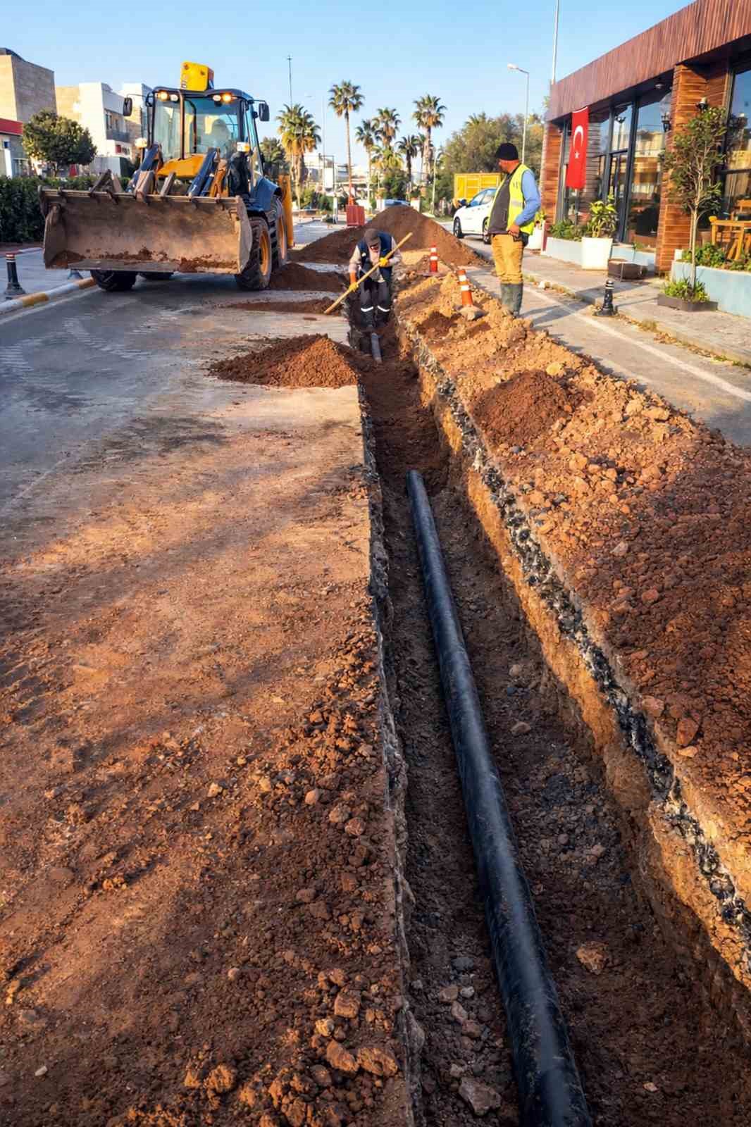 MUSKİ’den Bodrum Yalıkavak’ta içme suyu hat yenileme çalışması
