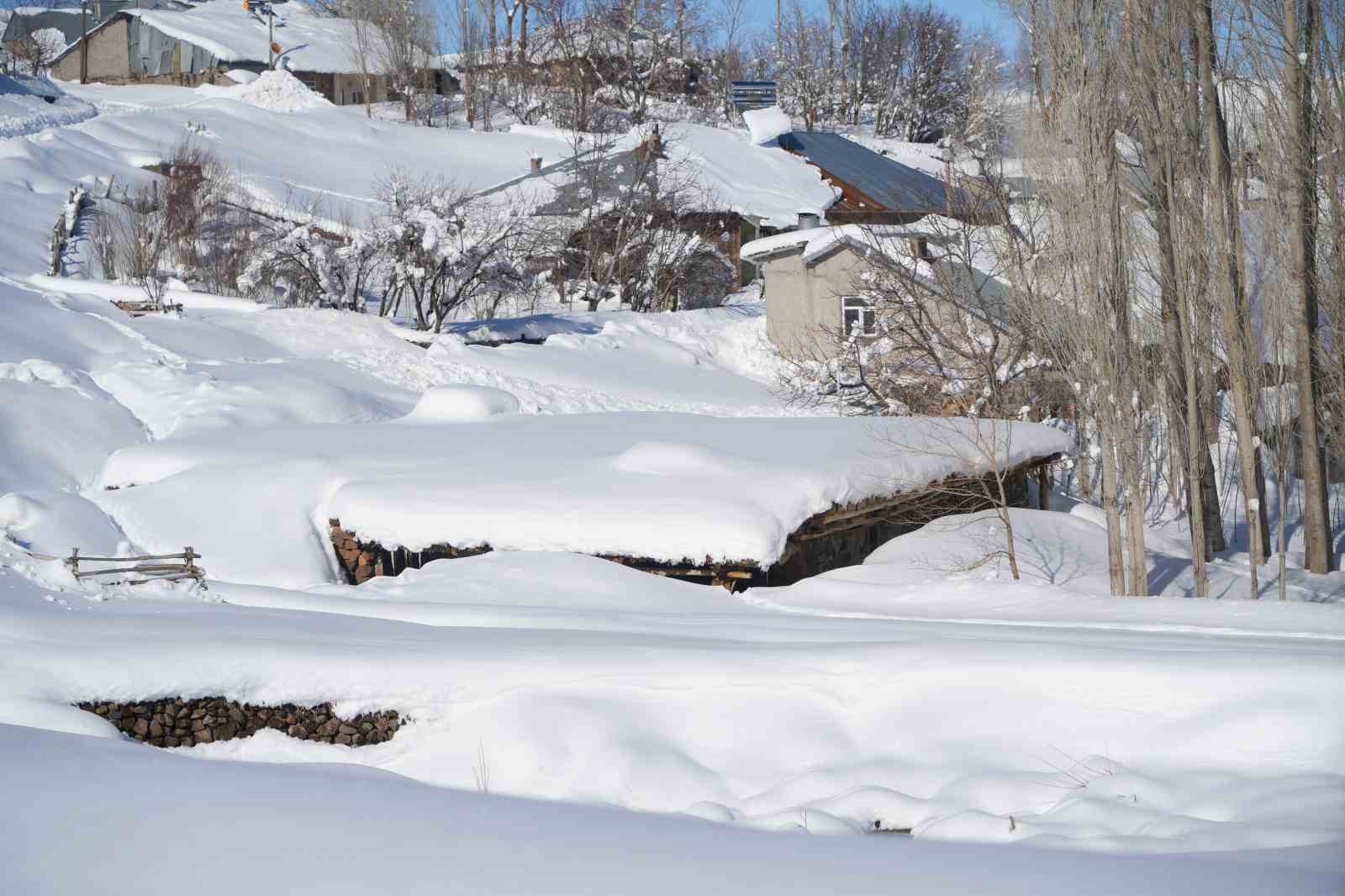 Muş’ta 1800 rakımlı köy kara gömüldü: Evler kar altında, ulaşım tünellerle sağlanıyor
