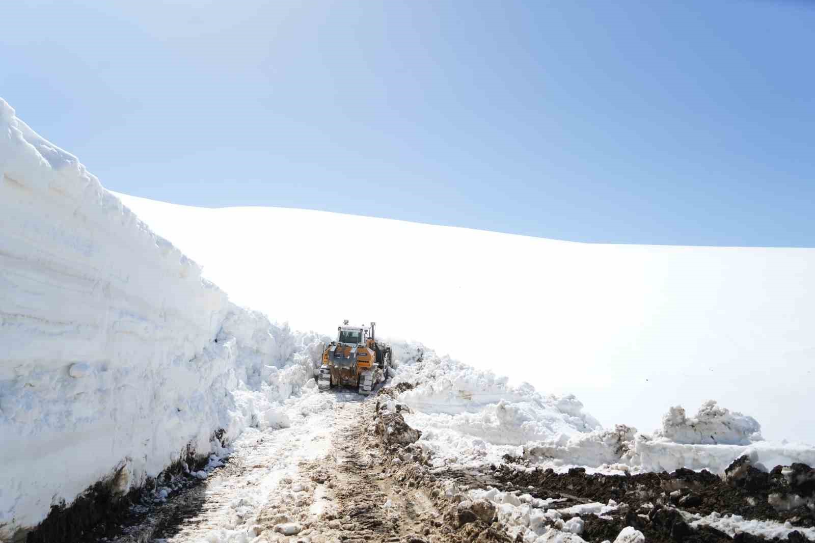 Muş’ta 5 metrelik karla zorlu mücadele
