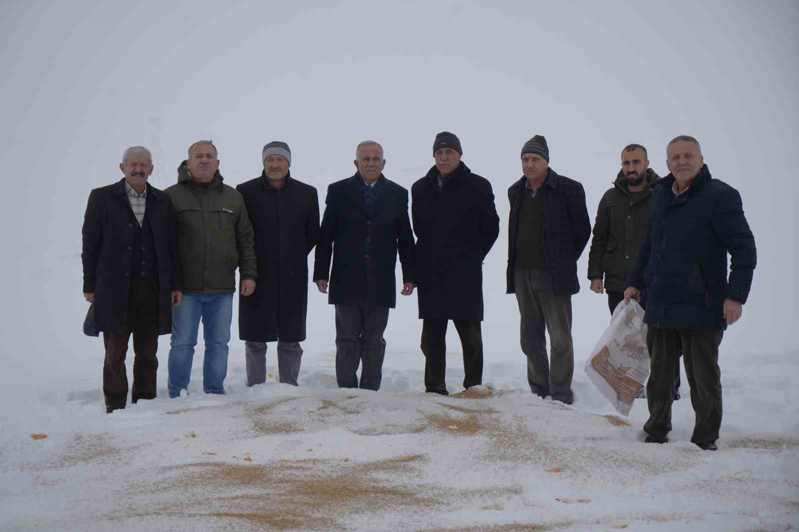 Muş’ta yaban hayvanları için doğaya yem bırakıldı
