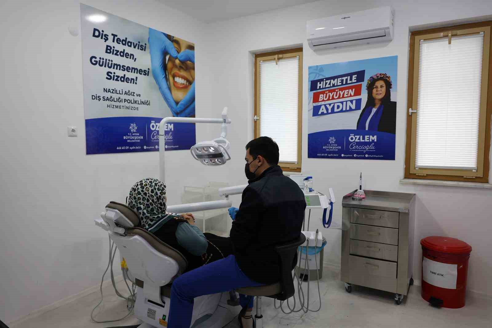 Nazilli Ağız ve Diş Sağlığı Polikliniği’ne vatandaşlardan yoğun ilgi
