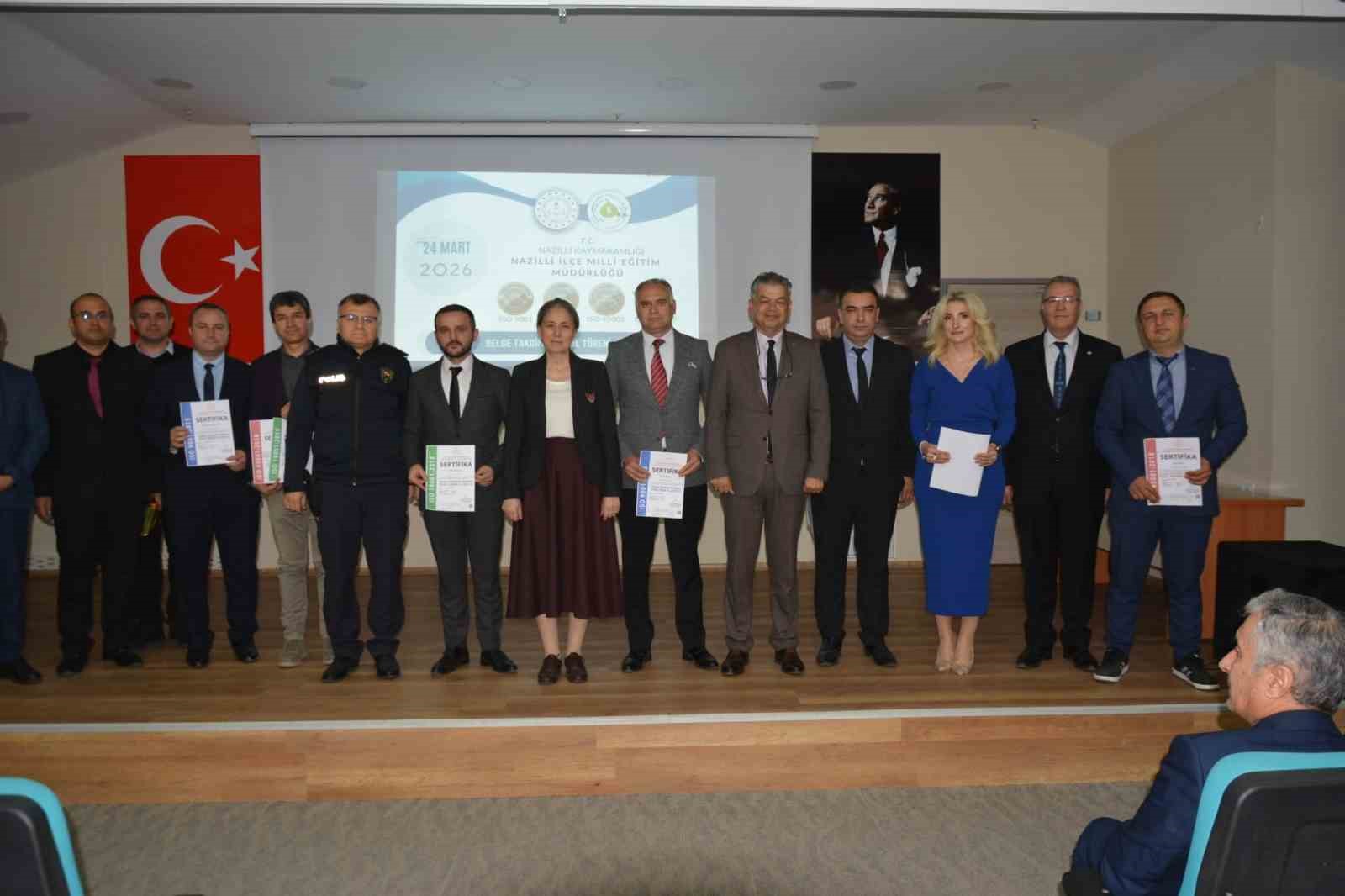 Nazilli’de projeleri ile dereceye giren okullar için ödül töreni düzenlendi
