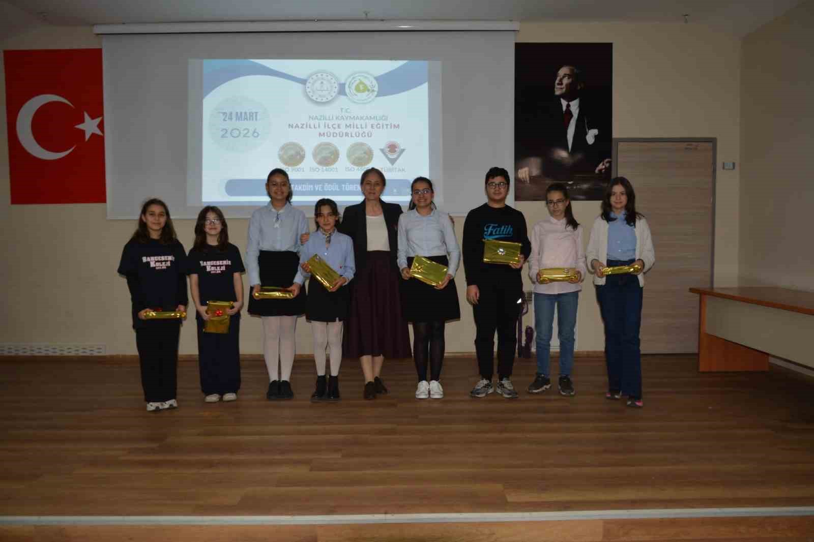 Nazilli’de projeleri ile dereceye giren okullar için ödül töreni düzenlendi
