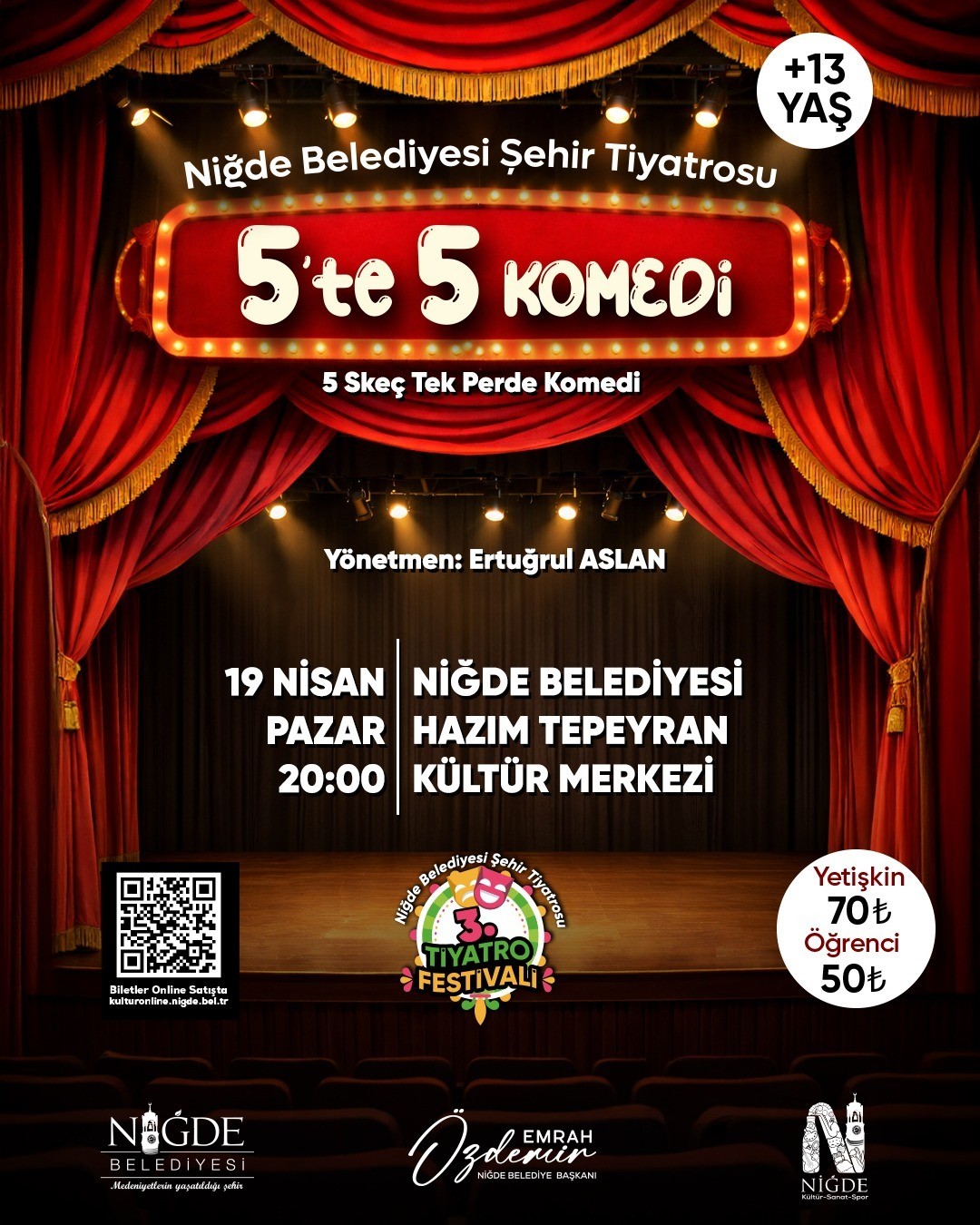 Niğde’de 3. Tiyatro Festivali heyecanı başlıyor
