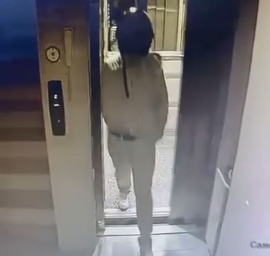 O anlar kamerada: Kasklı şüpheli damdaki kuşları çaldı
