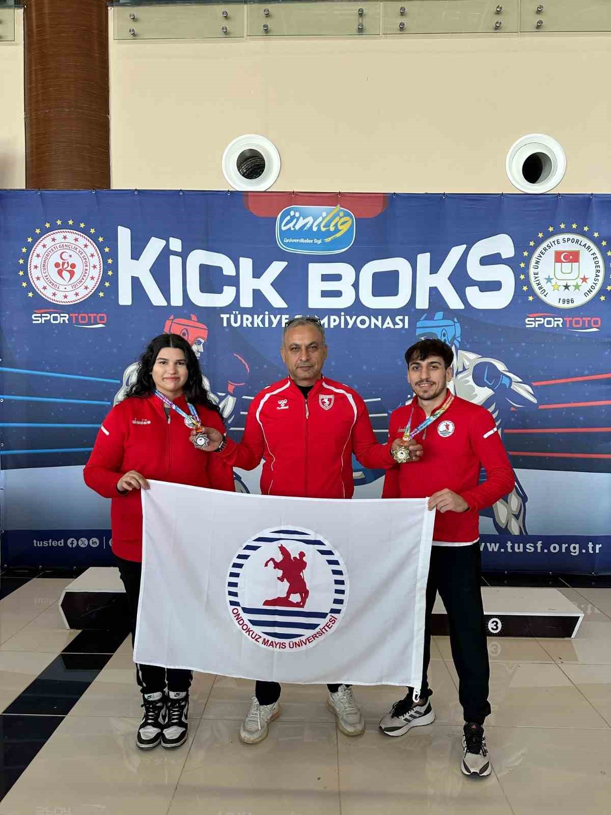 OMÜ kick boksta Türkiye kürsüsünde: 1 altın, 1 bronz
