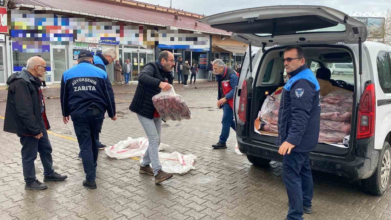 Ordu’da 200 kilo kaçak ete el konuldu
