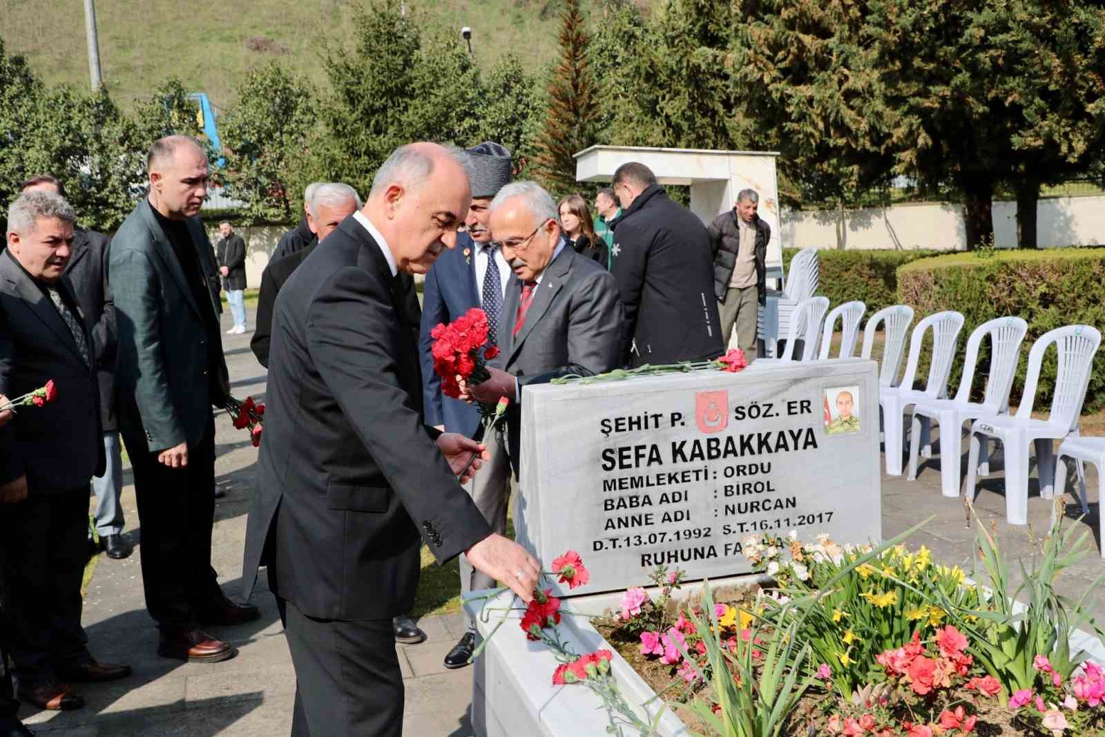 Ordu’da Çanakkale Zaferi’nin 111. yılında şehitler anıldı

