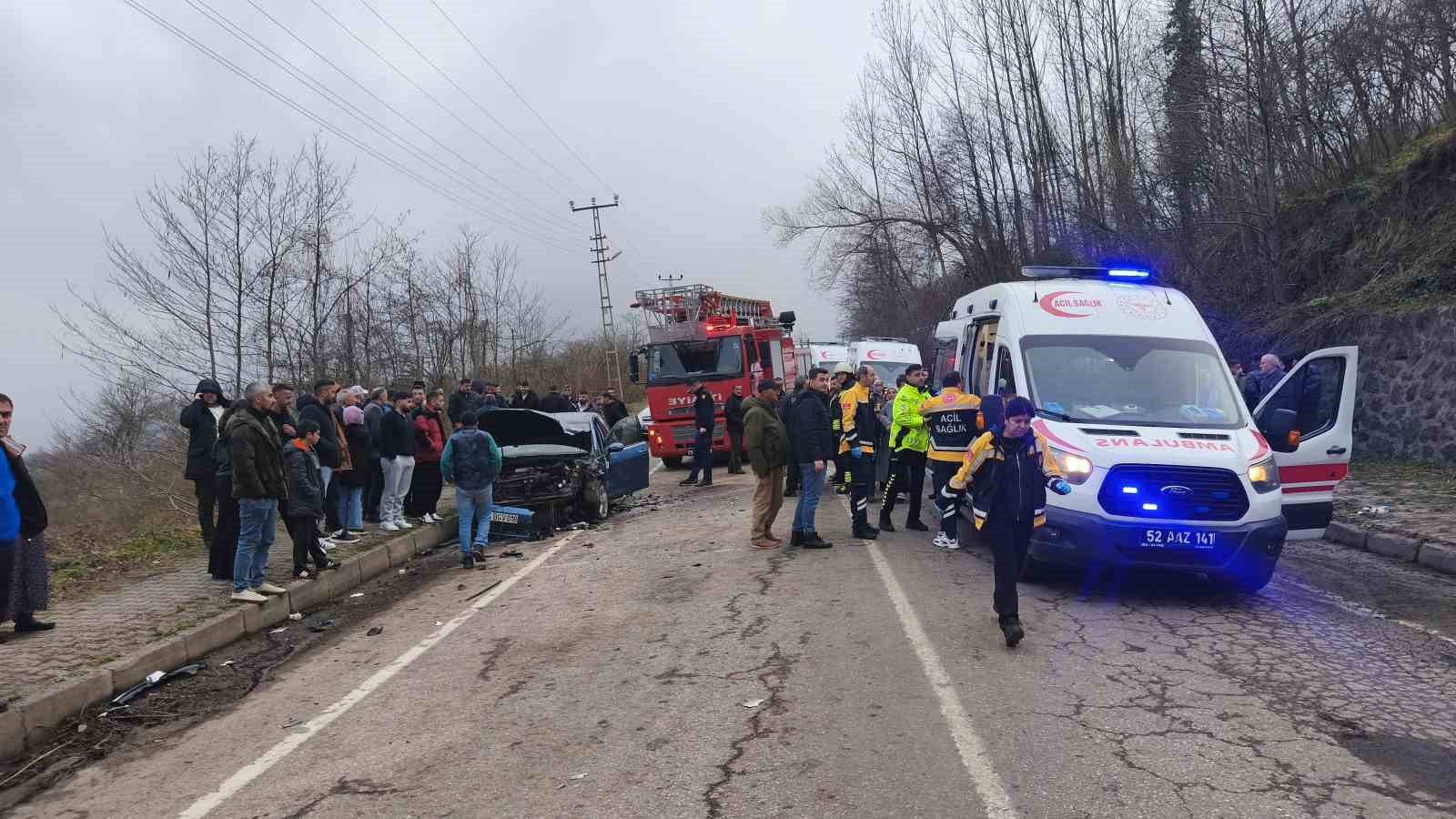 Ordu’da iki ayrı trafik kazasında 12 kişi yaralandı
