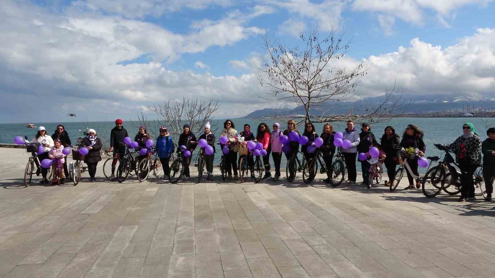 Ordu’da kadınlar 8 Mart dolayısıyla pedal çevirdi

