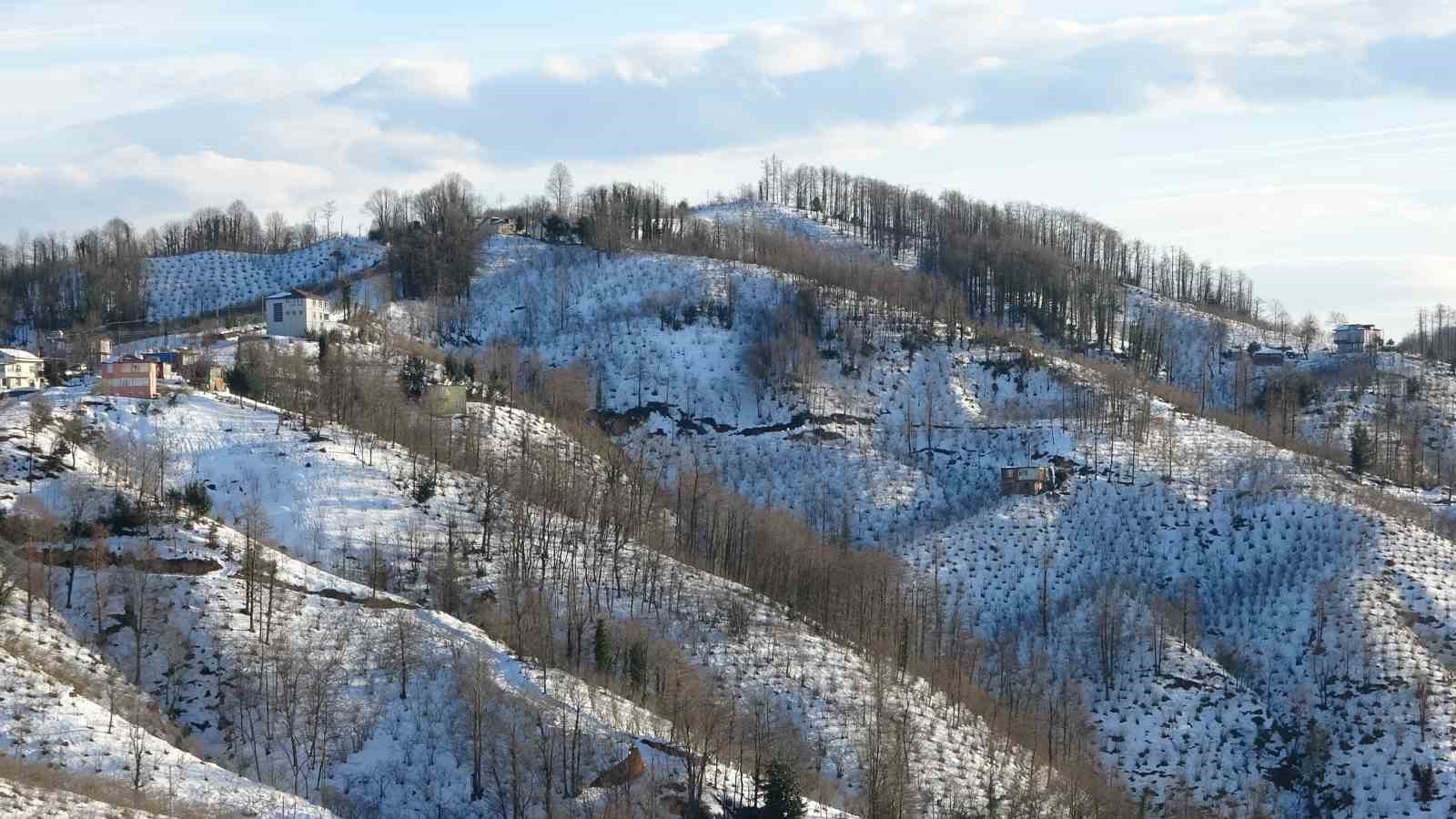 Ordu’nun yükseklerinde kar manzaraları
