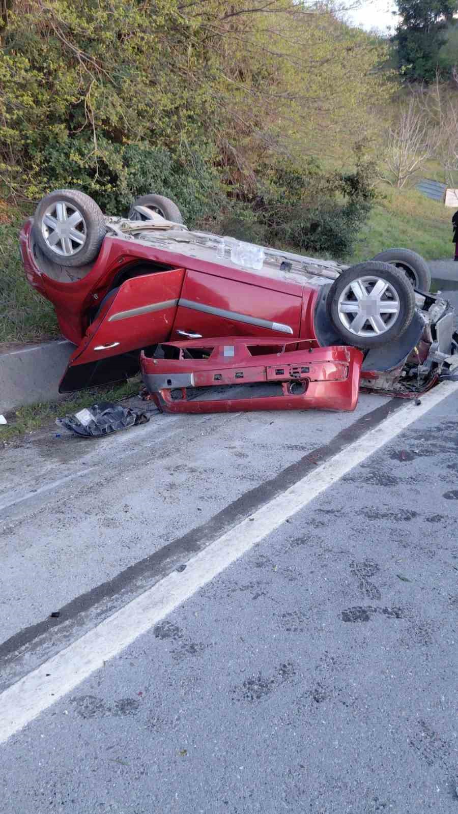 Orman Bölge Müdürlüğü görevlilerini taşıyan araç takla attı: 3 yaralı
