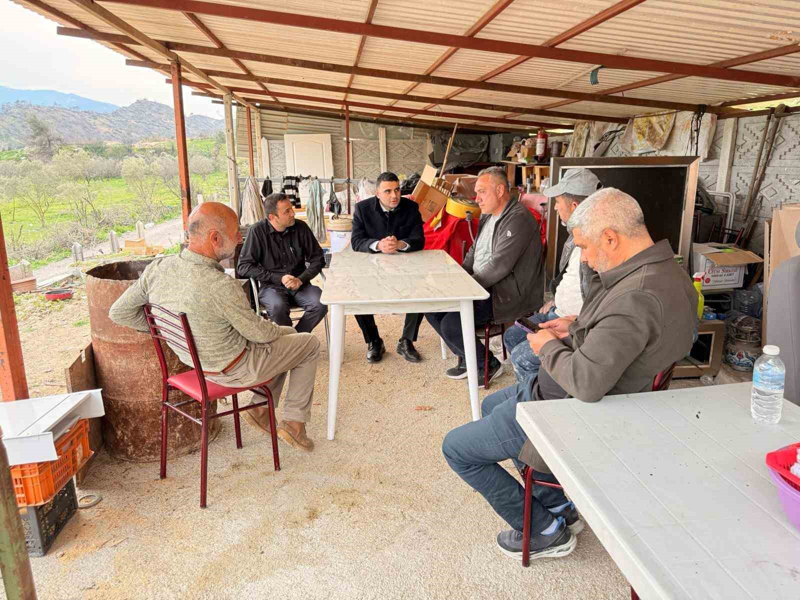 Orman yangınlarından etkilenen vatandaşların geçici barınma alanları incelendi
