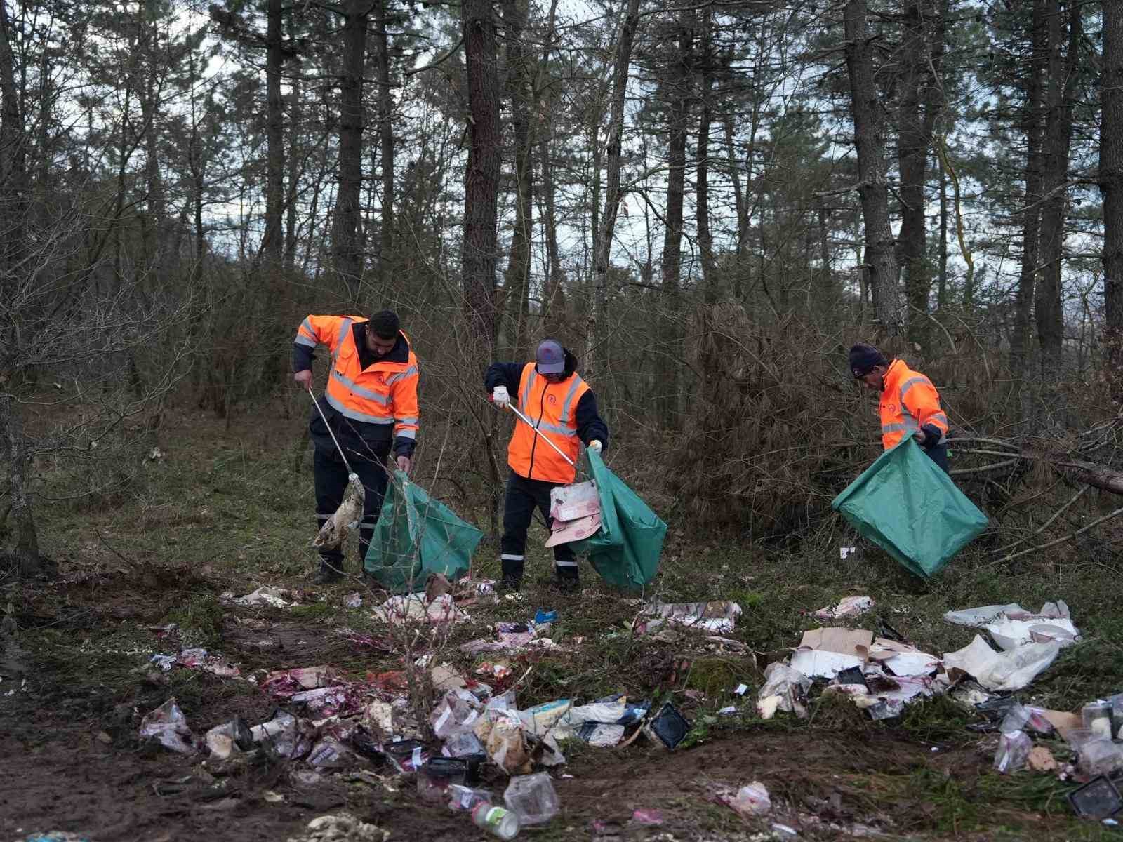 Ormanı çöplüğü çevirmişler
