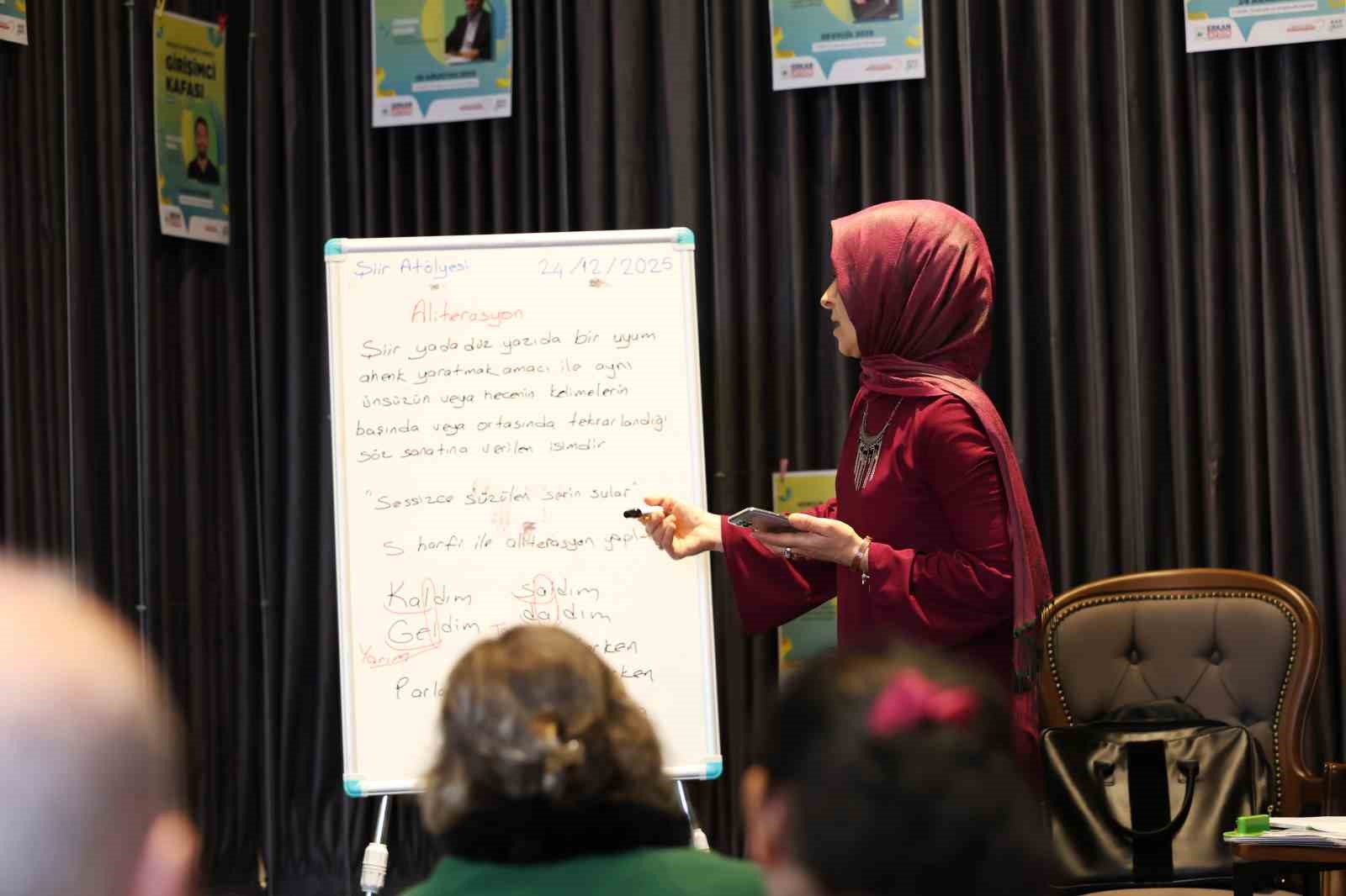 Osmangazi Belediyesi’nin atölyelerinde yeni şairler yetişiyor
