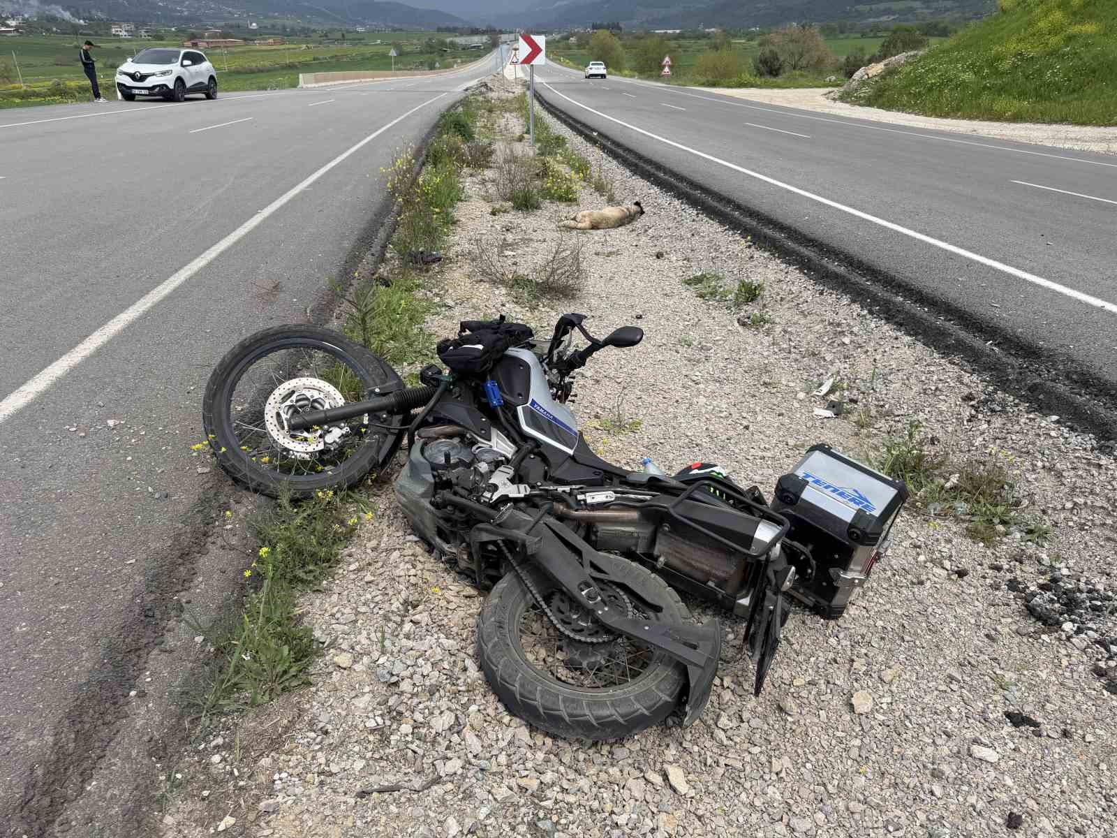 Osmaniye’de köpeğe çarpan motosikletli ağır yaralandı

