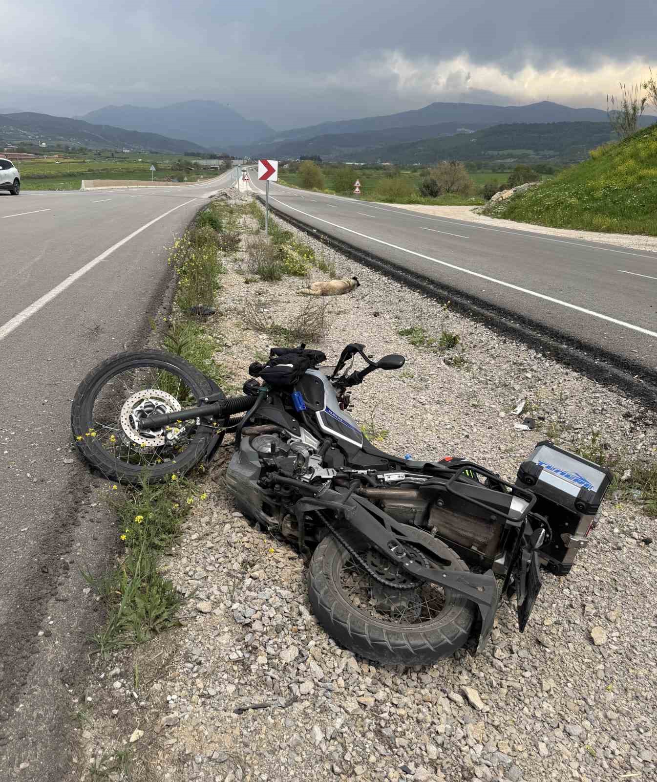 Osmaniye’de köpeğe çarpan motosikletli ağır yaralandı
