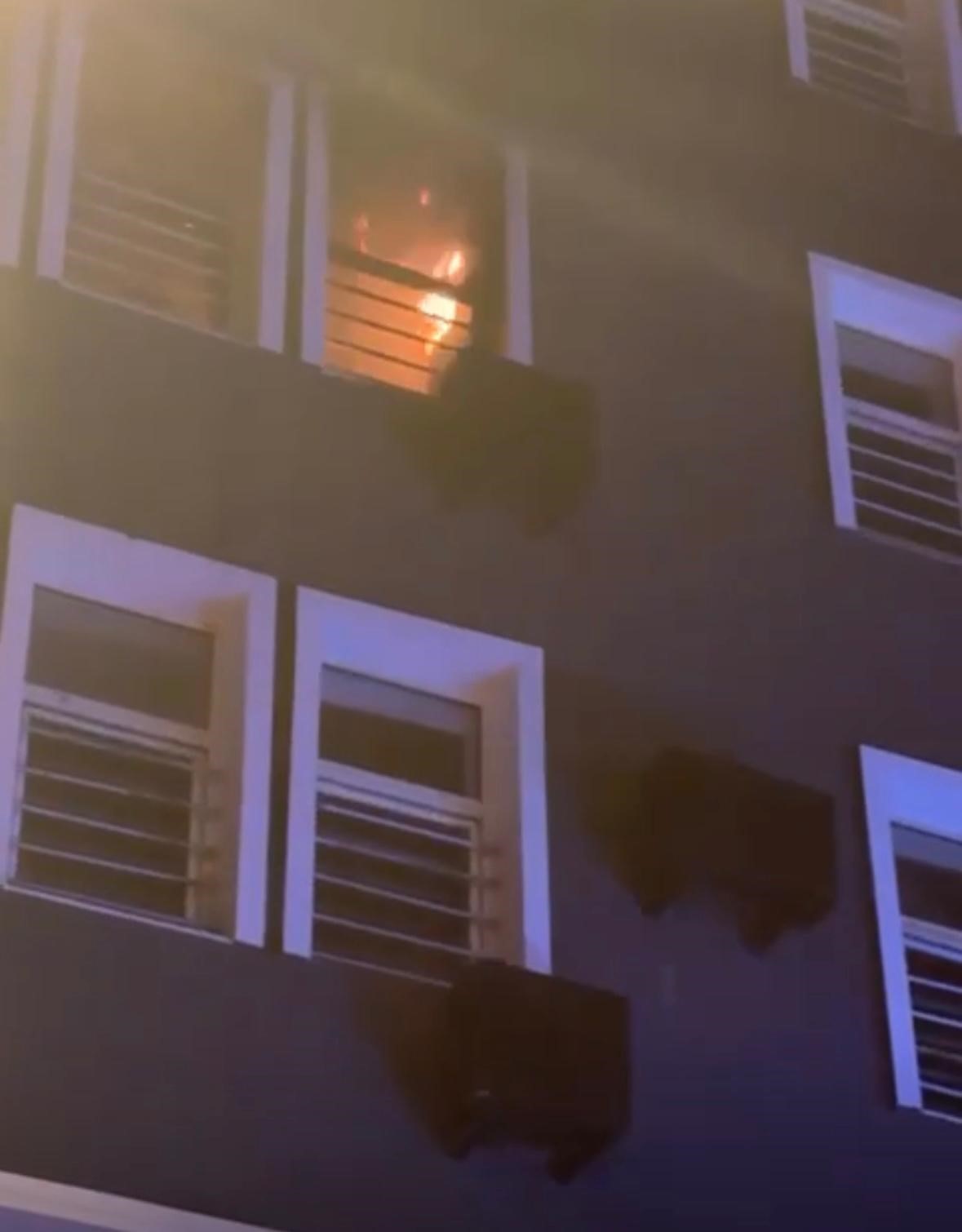 Otel odasındaki yangın itfaiye ve 112’yi alarma geçirdi
