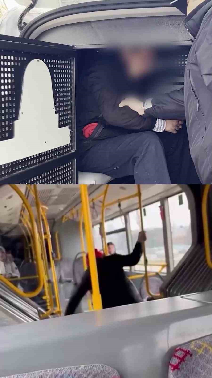 Otobüste tartıştığı genci darbeden şüpheli yakalandı
