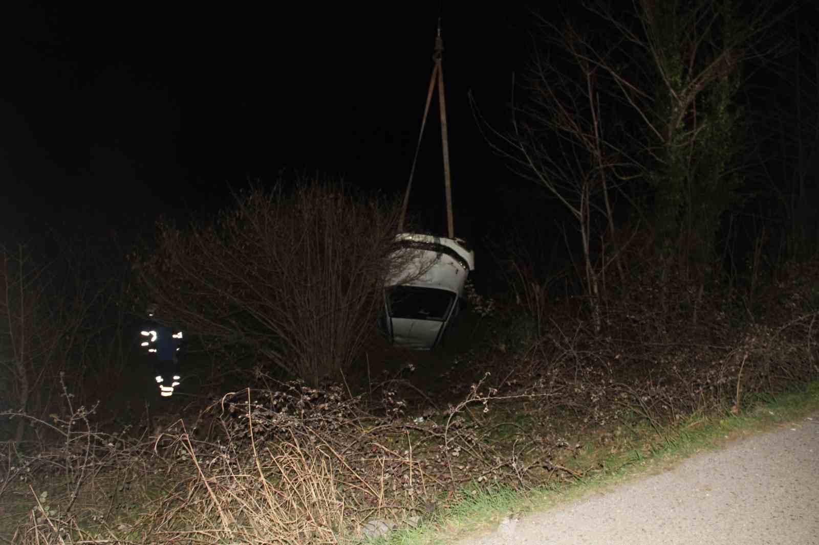 Otomobil fındık bahçesine uçtu: 2 yaralı
