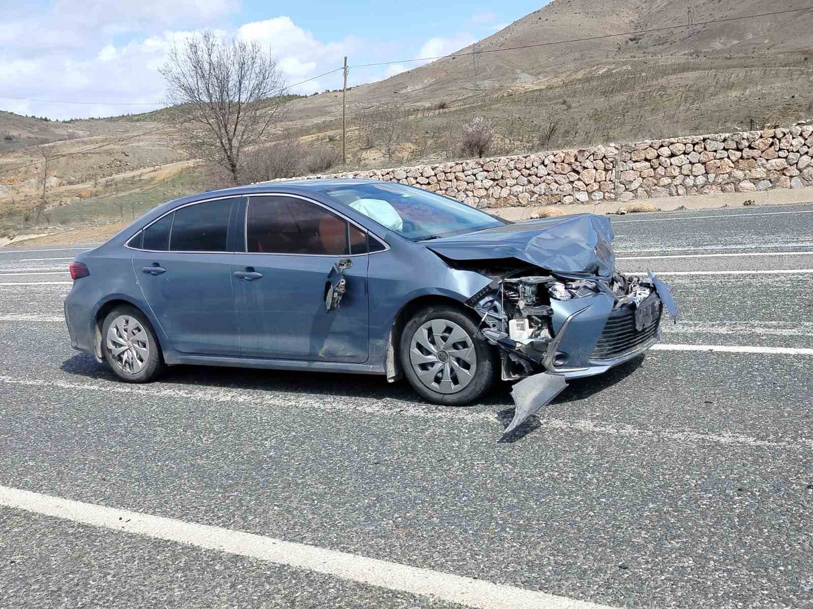 Otomobil koyun sürüsüne daldı: 9 koyun telef oldu
