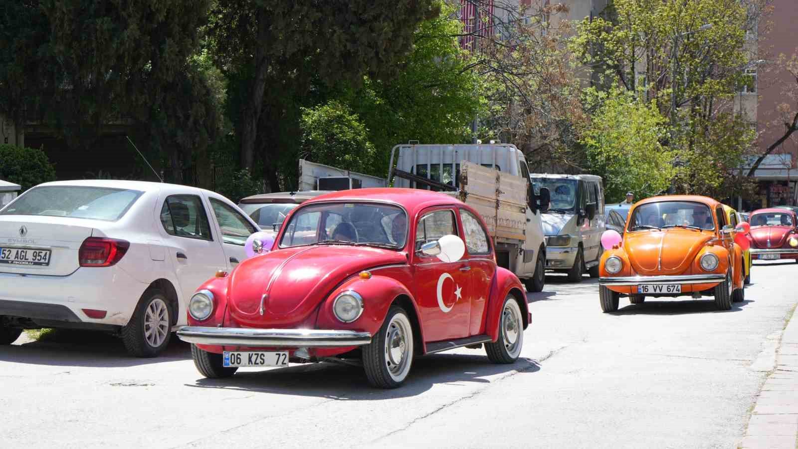 Özel çocuklar, tosbağa arabalarla konvoy yaptı
