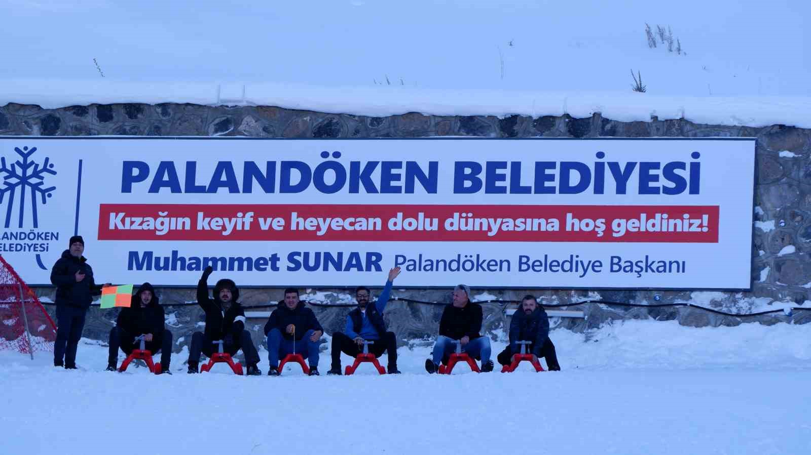 Palandöken’i bu kez gazeteciler şenlendirdi
