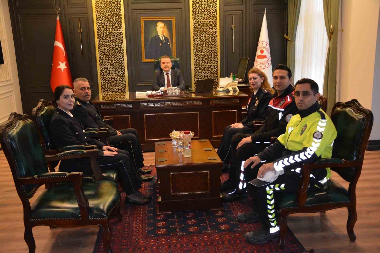 Polis Teşkilatı’ndan, Kaymakam Odabaş’a ziyaret
