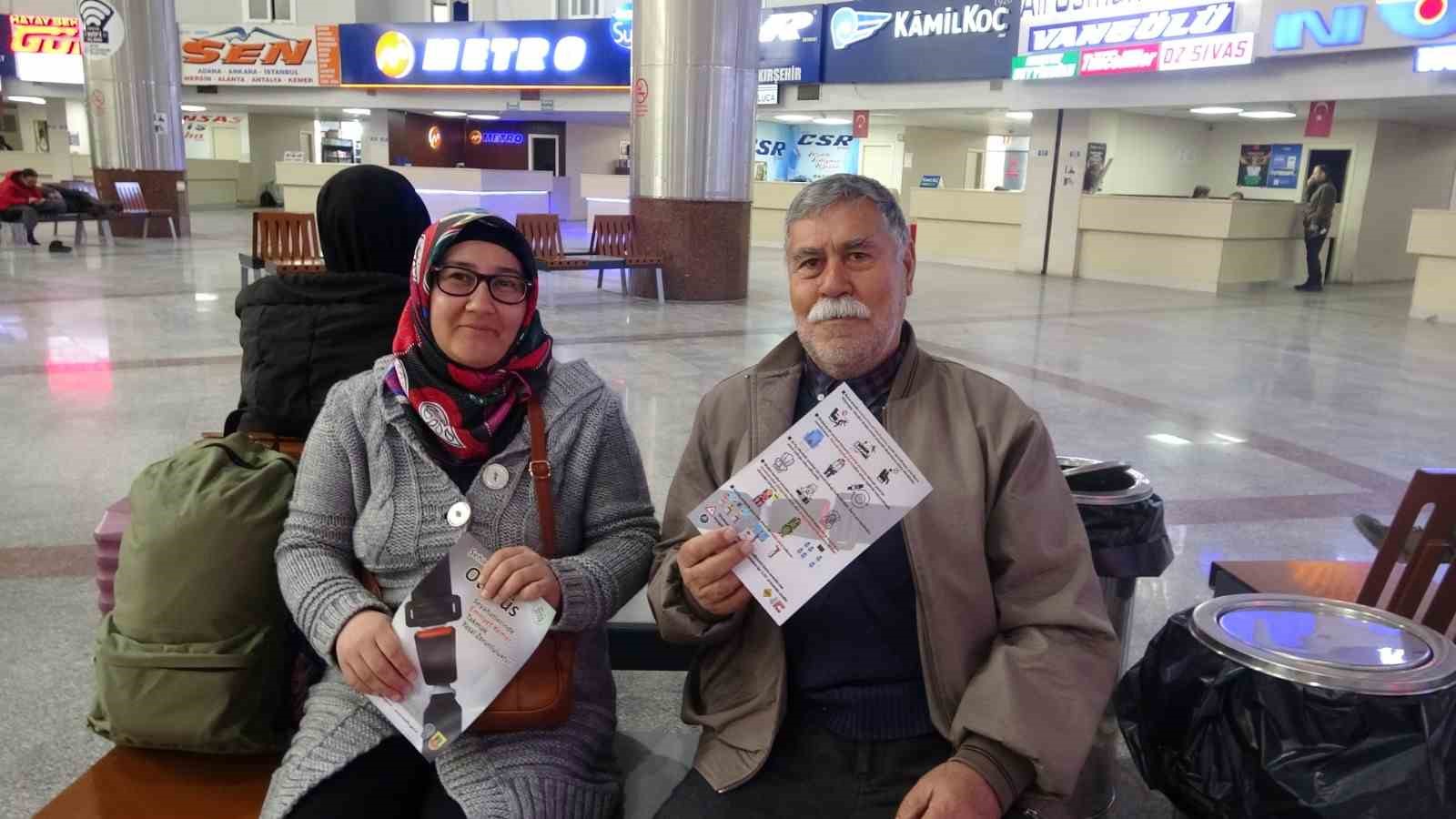 Ramazan Bayramı öncesi otobüs terminalinde trafik denetimi
