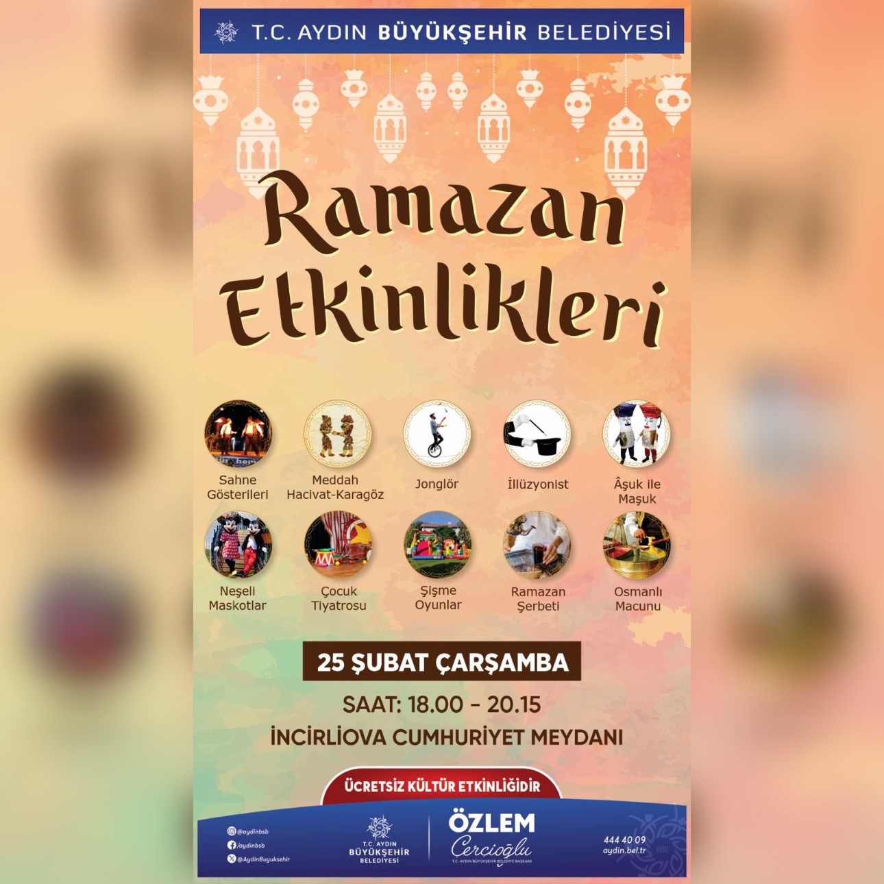 Ramazan eğlenceleri, İncirliova’da yeniden yaşanacak
Ramazan eğlenceleri, İncirliova’da yeniden yaşanacak