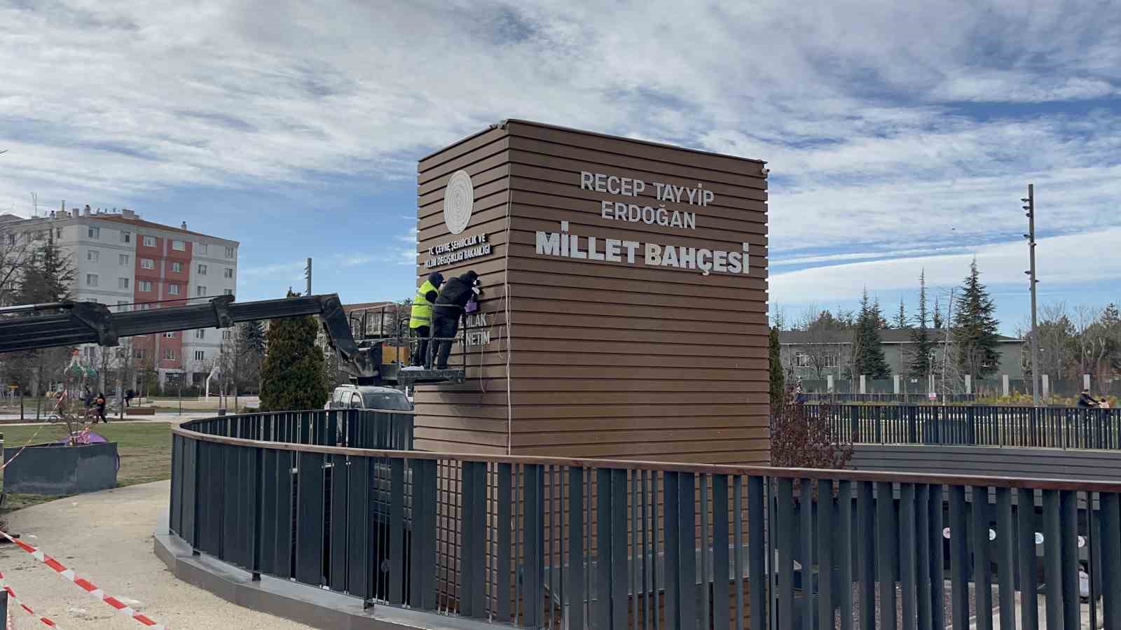 Recep Tayyip Erdoğan Millet Bahçesi’nde çalışmalarda sona gelindi
