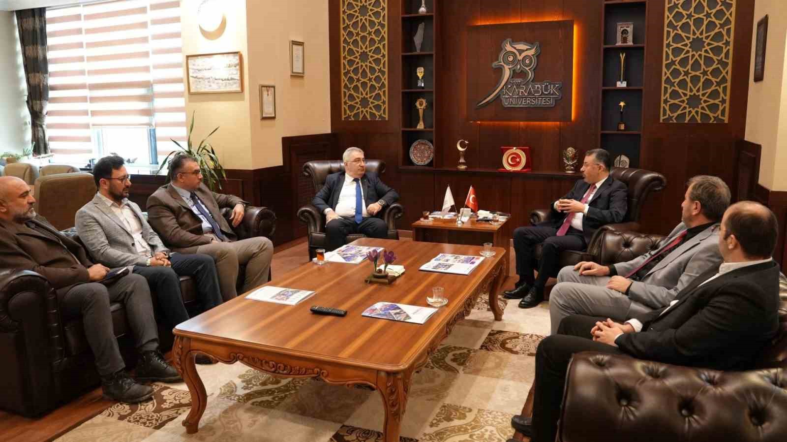 Rektör Kırışık KARDEMİR Genel Müdürü Peker ile bir araya geldi
