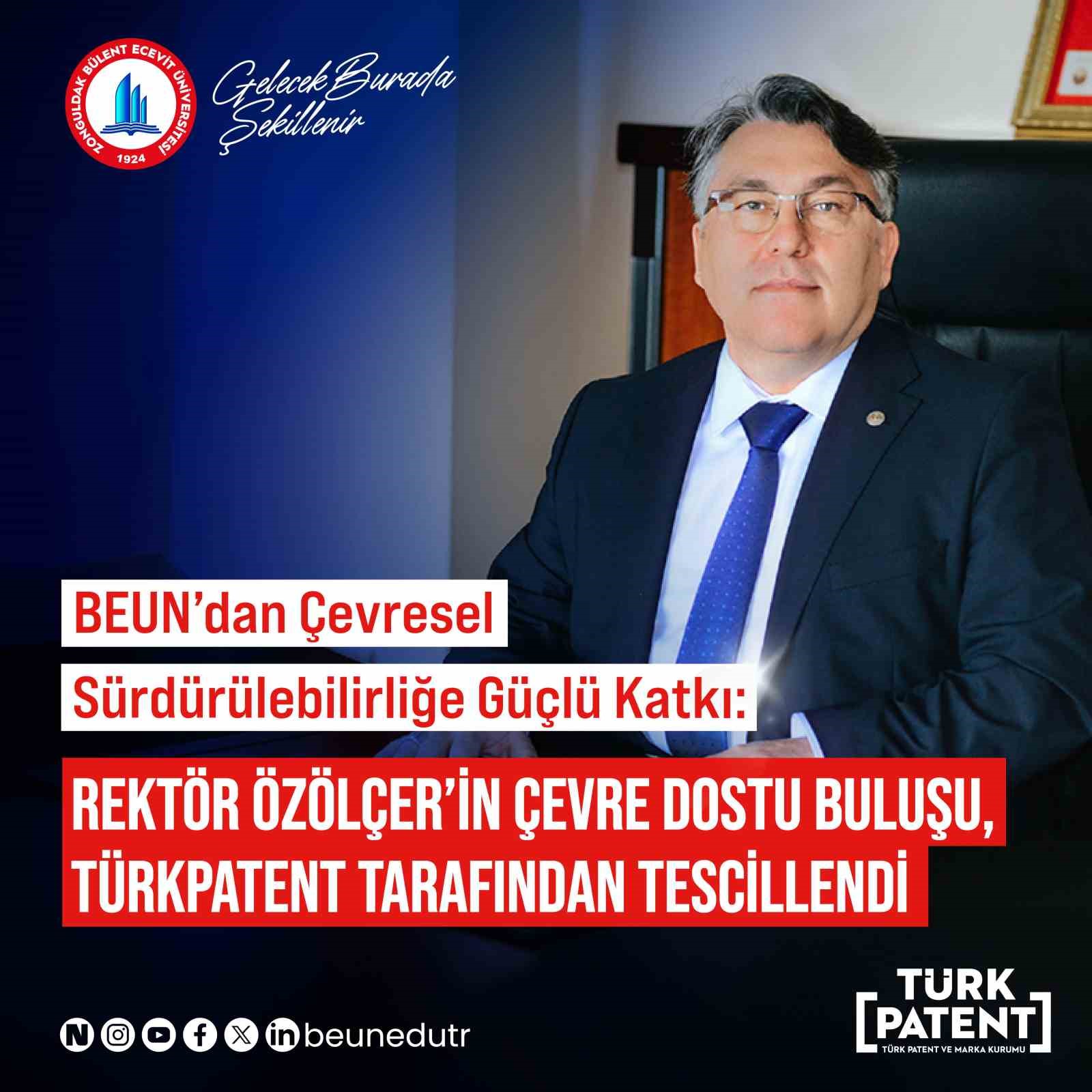 Rektör Özölçer’in çevre dostu buluşu, TÜRKPATENT tarafından tescillendi
Rektör Özölçer’in çevre dostu buluşu, TÜRKPATENT tarafından tescillendi