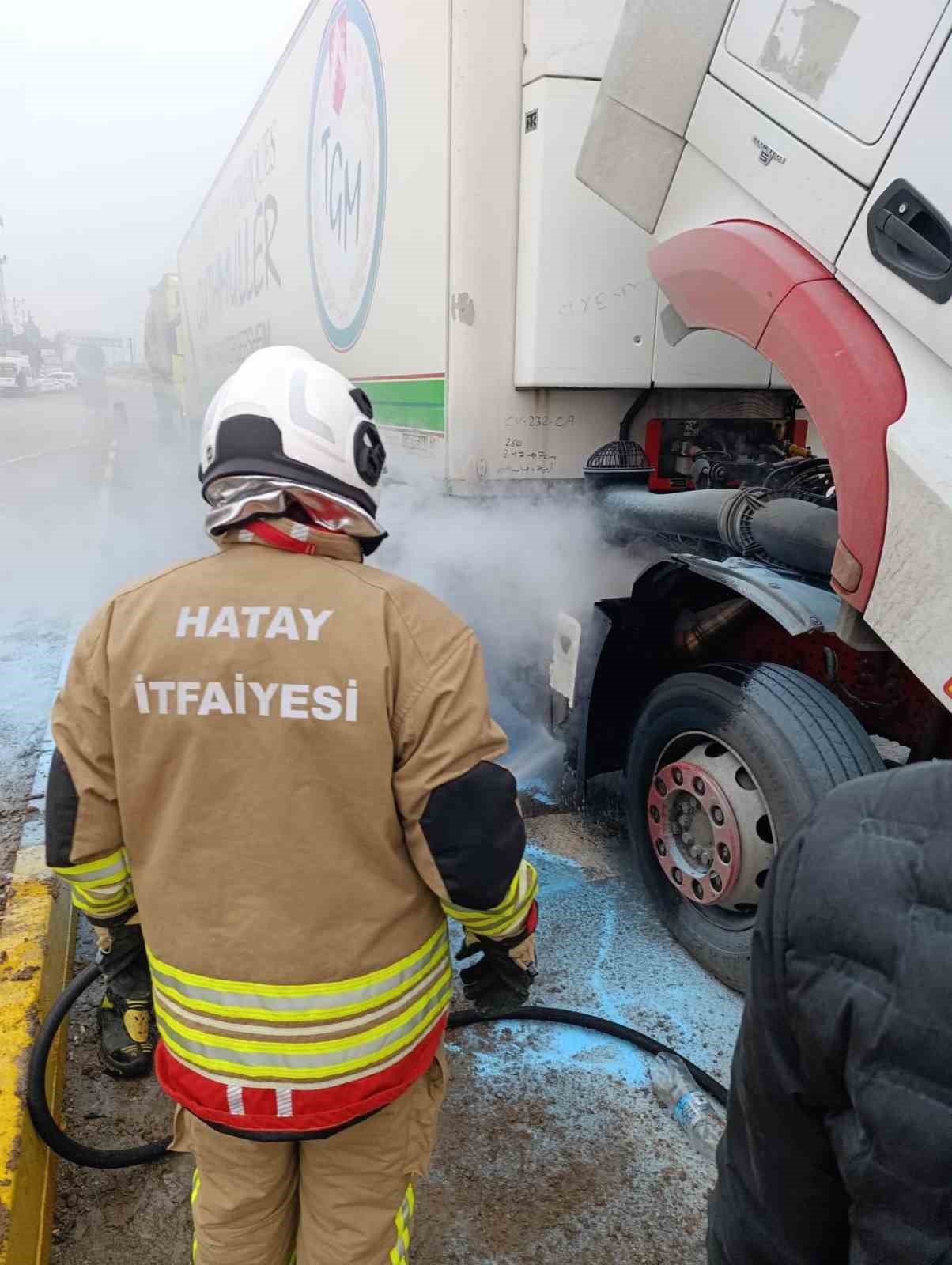 Reyhanlı’da tır yangını
