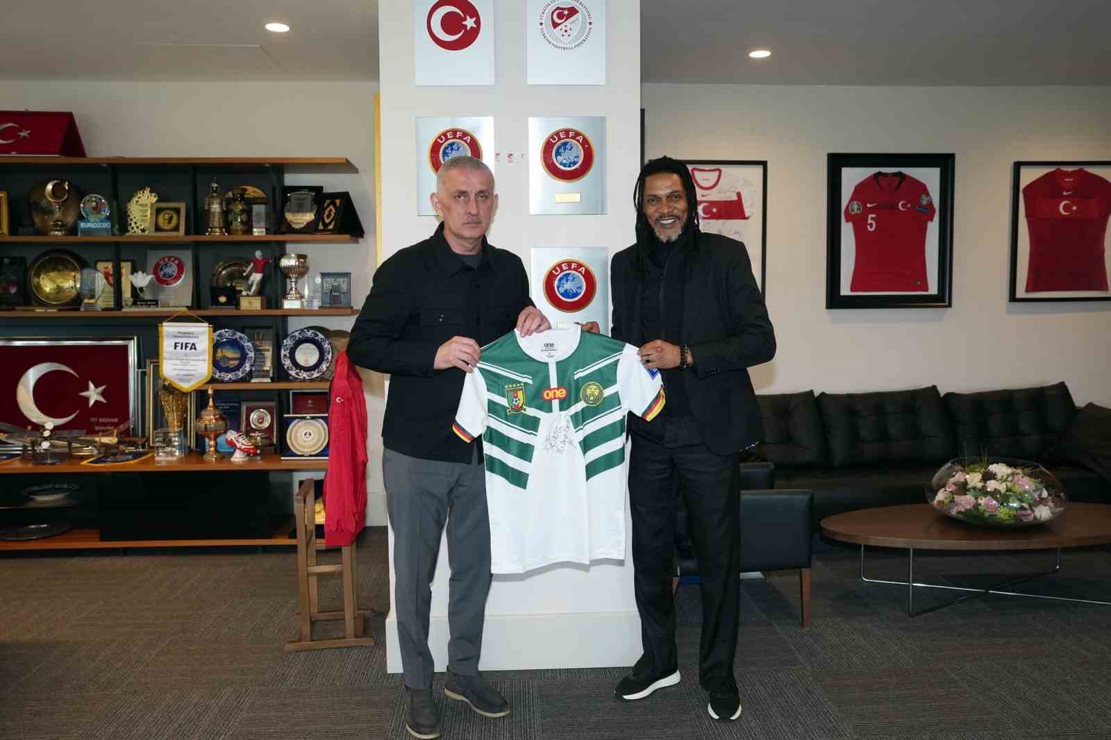 Rigobert Song, Başkan Hacıosmanoğlu ve Başkan Vekili Otyakmaz’ı ziyaret etti
